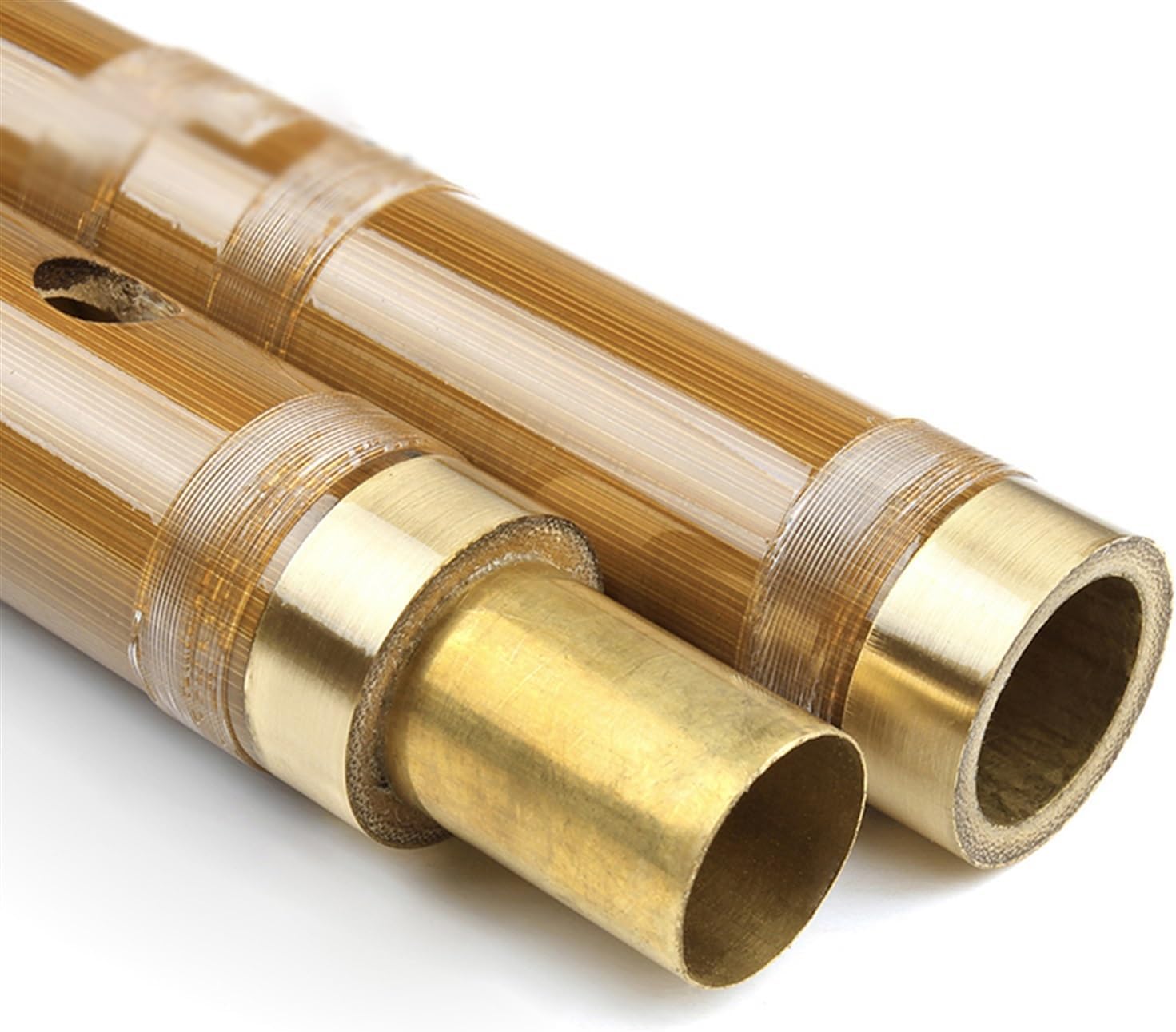 Bamboo flute, Bamboo Flute C/D/E/F/G Key Professional China Musical Wood Instrument Chinese Dizi Transversal Brass Beginners bamboo flute(G)