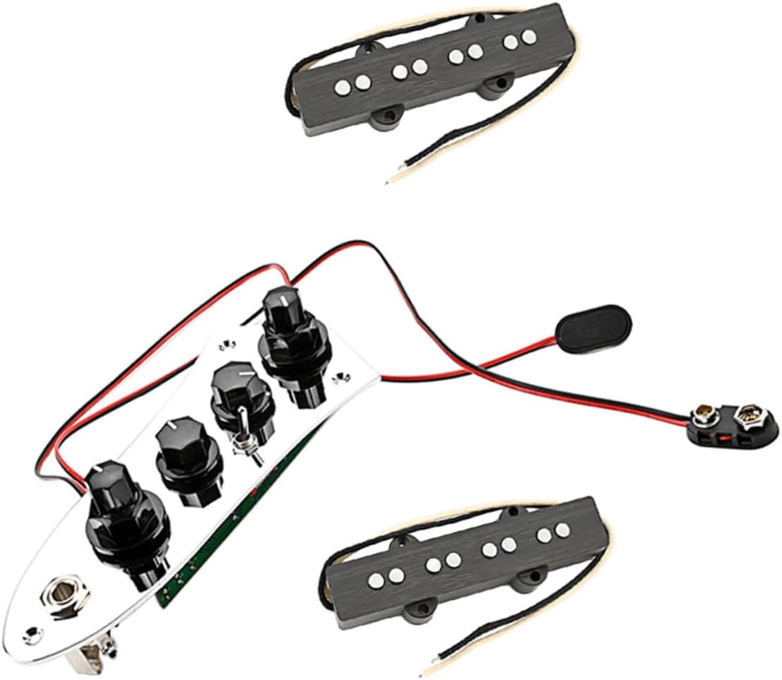 1set Bass Pickup Set String Pickup for Electric Bass Guitar Compact Design Enhanced Sound Clarity Plate Assembly