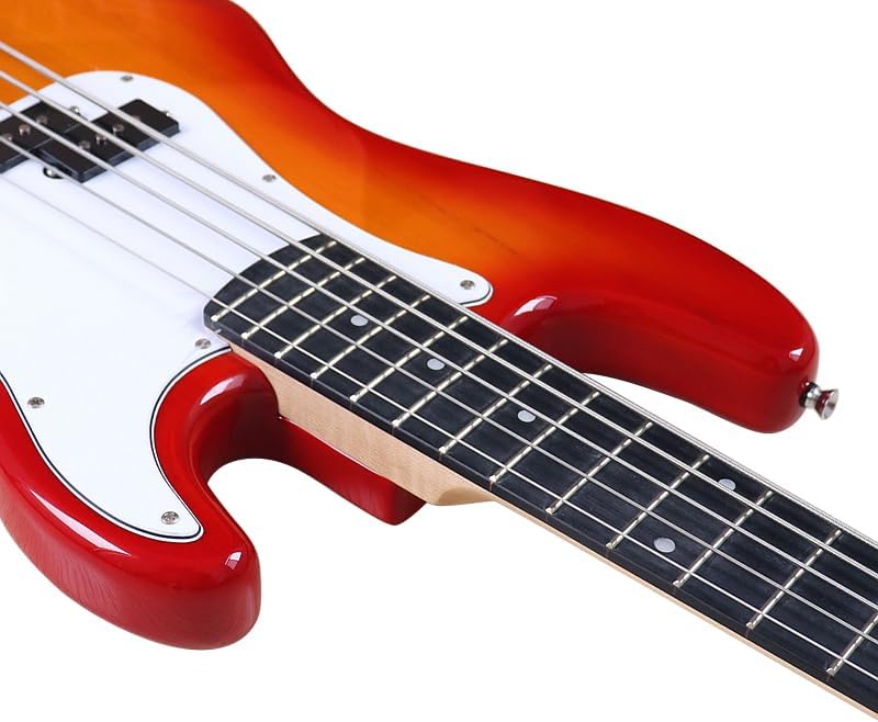 5-String Electric Bass Guitar, 43-Inch Full Size,Canada Maple Neck, 21-Fret Technical Wood Fretboard