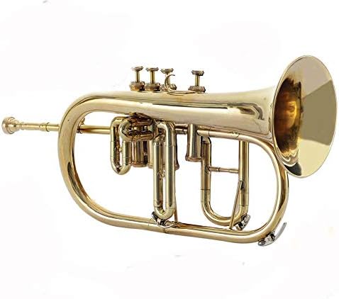 SHREYAS BRASS FINISH FLUGLE HORN 4 VALVE SPL FLUGELHORN