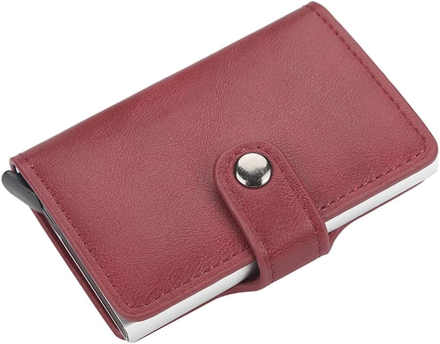 2pcs Automatic Wallet Aluminum Alloy Card Case Anti-Degaussing Anti-Theft RFID Bank Credit(C)