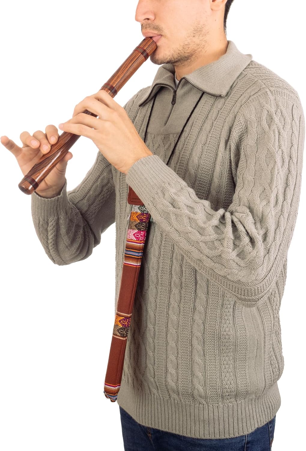 NOVICA Decorative Wood Traditional Peruvian Quena Flute, Brown, 'Jacaranda'
