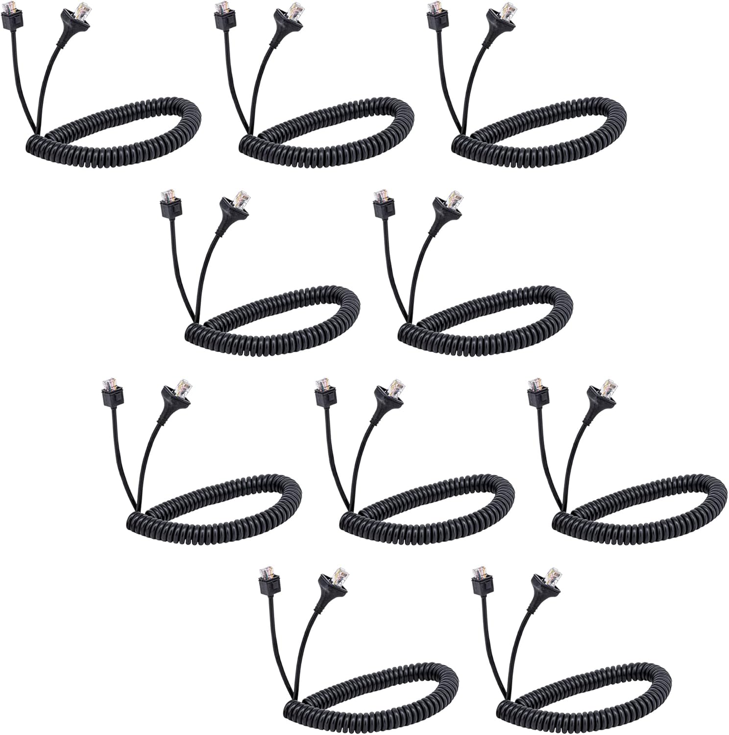 Arrowmax 10 Pack CABLE-AMM300-K30-8PIN Replacement Microphone Compatible with Kenwood KMC-30 TM-261A TM-271A TM-461A TM-471A RJ45 8 Pin