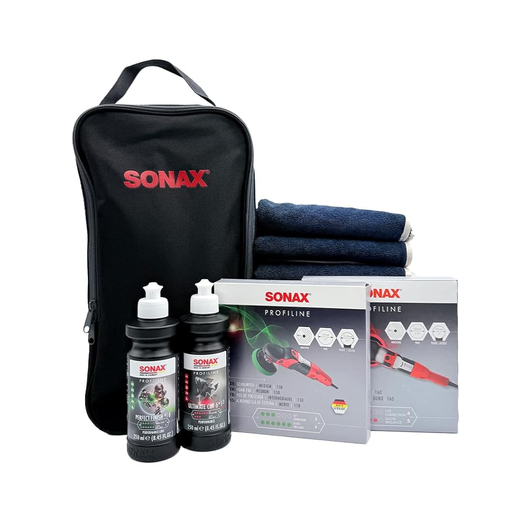 SONAX Compound & Polish Combo | High-Performance Polishing & Scratch Removal | Restores Gloss, Smooths Surfaces & Enhances Paint Finish | Son-CPC-KIT