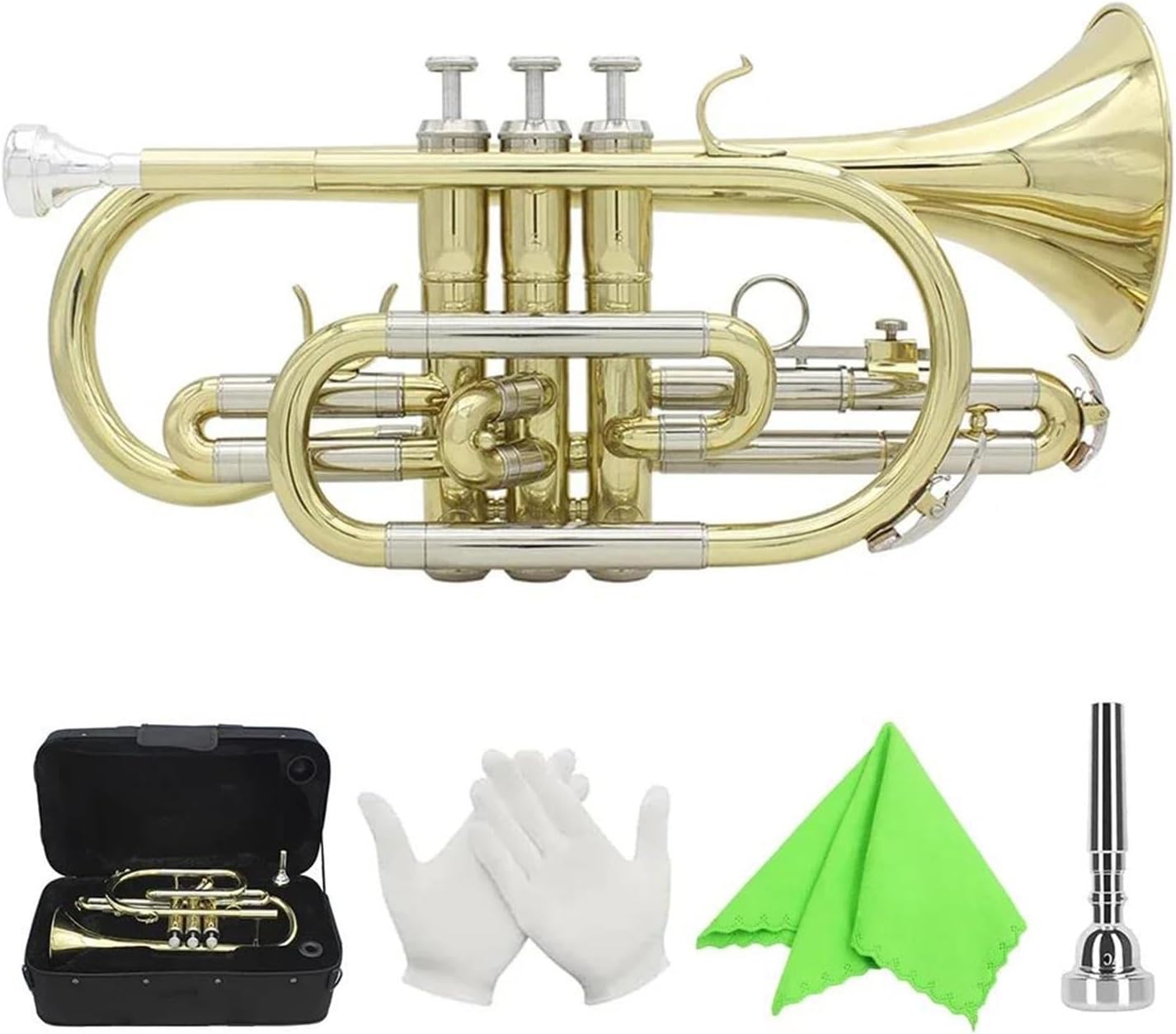 Beginner Bb Cornet Professional Brass Trumpet Instrument