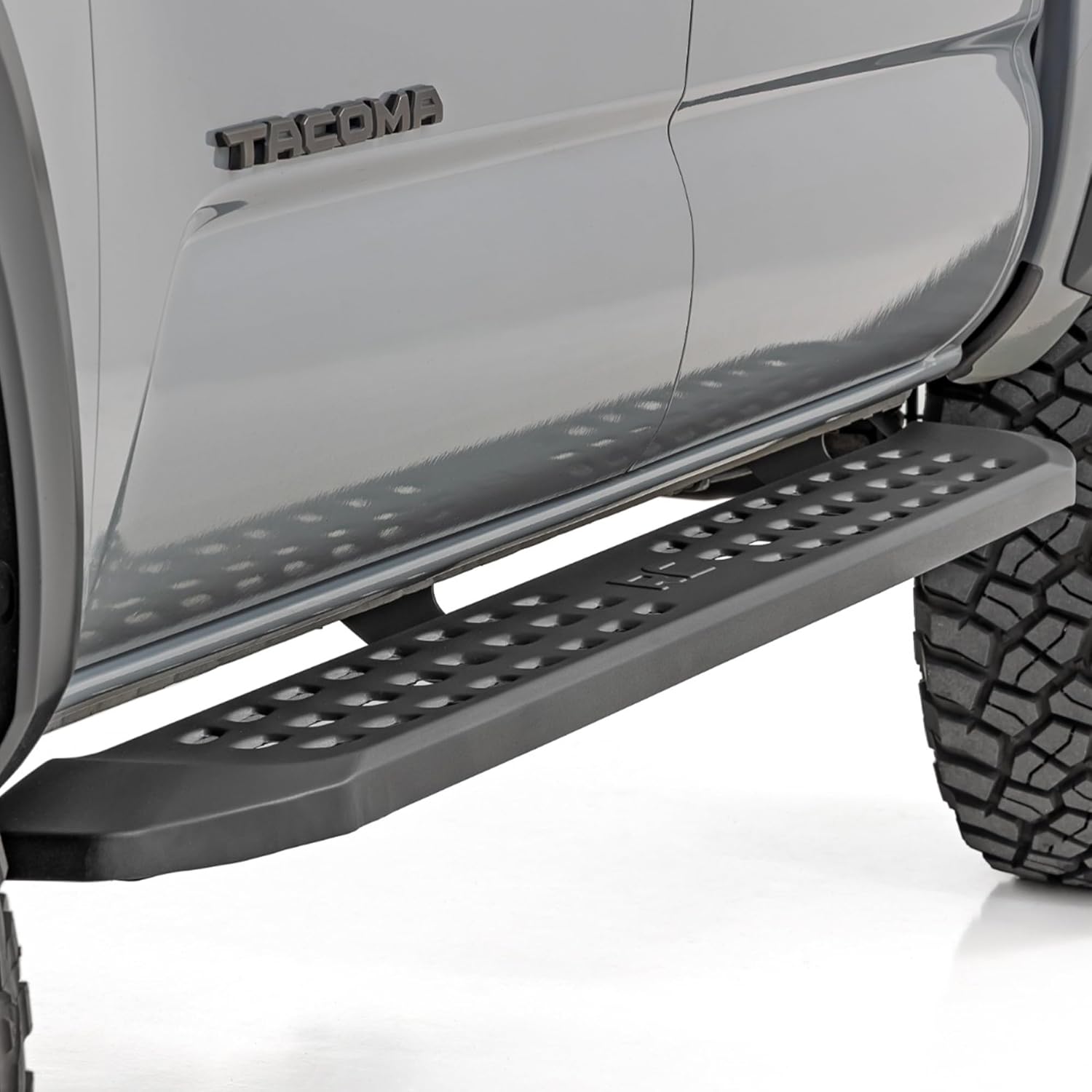 Rough Country RPT2 Running Boards for Toyota Tacoma Double Cab (2016-2023) - Sleek Profile, Non-Slip Step, Rust Resistant, Easy Install