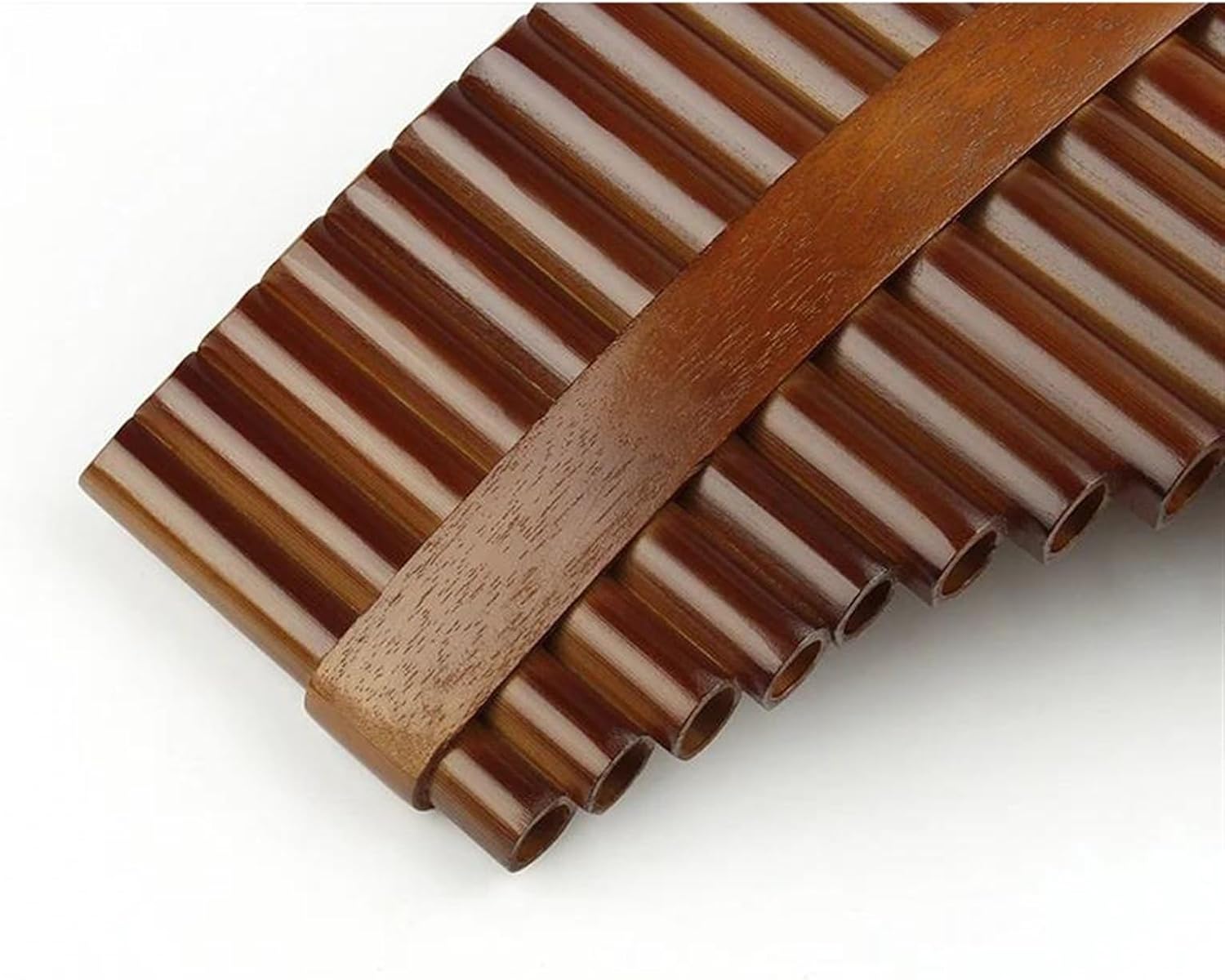 pan flute for beginners 18 Pipes Brown Colour Pan Flute F Key Folk Musical Instruments Woodwind Instrument Handmade Pan Pipes (Color : Right hand)