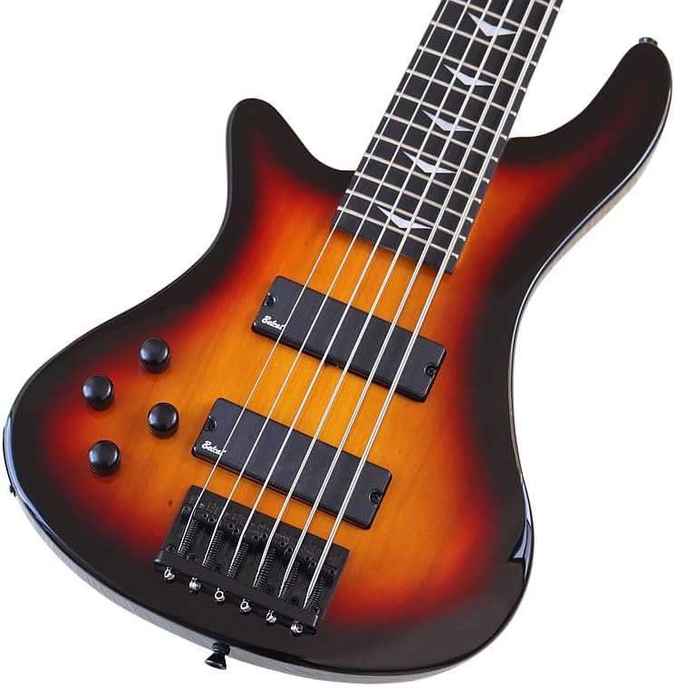Left-Handed 6-String Electric Bass Guitar, 43-Inch Full Size,Solid Basswood Body,24-Fret Technical Wood Fretboard