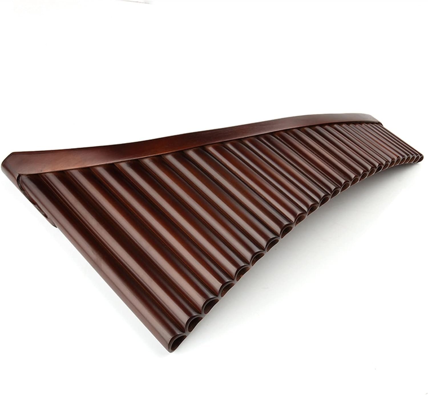 TSTS Beginner Pan Flute 25 Pipes G Key Brown Pan Flute Woodwind Instrument Bamboo Handmade Pipe (Color : 25C Left Hand)