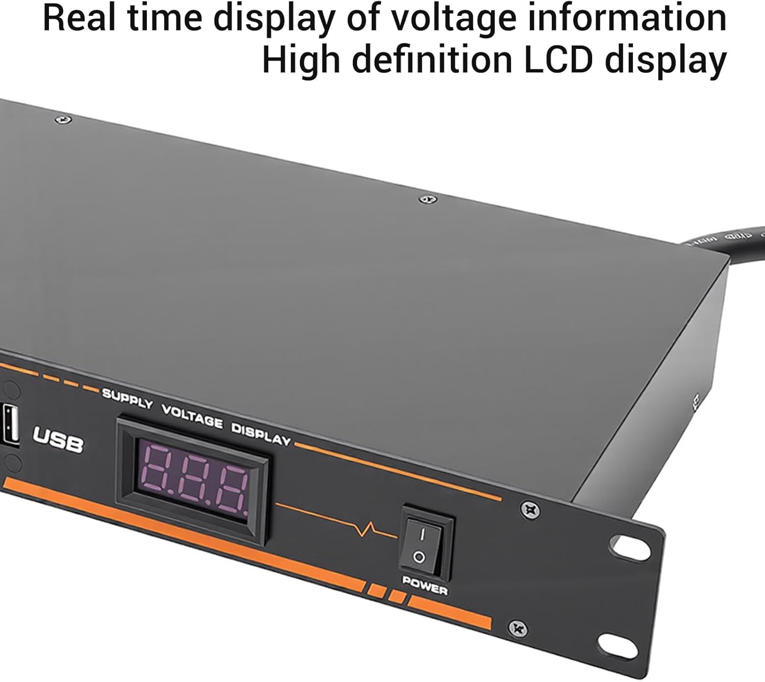 Asixxsix 10 Outlet Power Sequencer Conditioner, Power Supply Sequencer Controller with Digital Screen and Independent Power Switch USB Port, for Most of Audio Devices (US Plug)