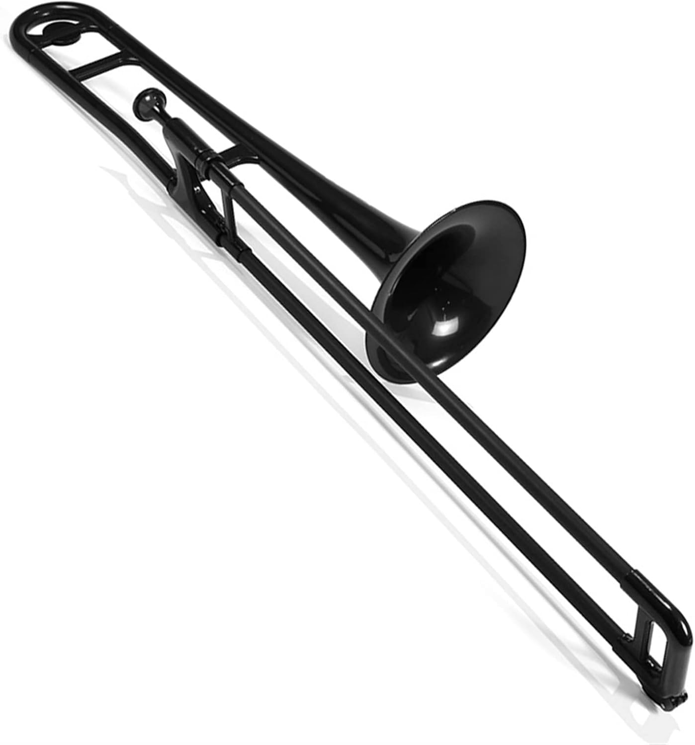 TSTS The B Flat Tenor Trombone Plastic Brass Instrument is Suitable for Beginners to Test and Play Beginner Trombone (Color : Black)