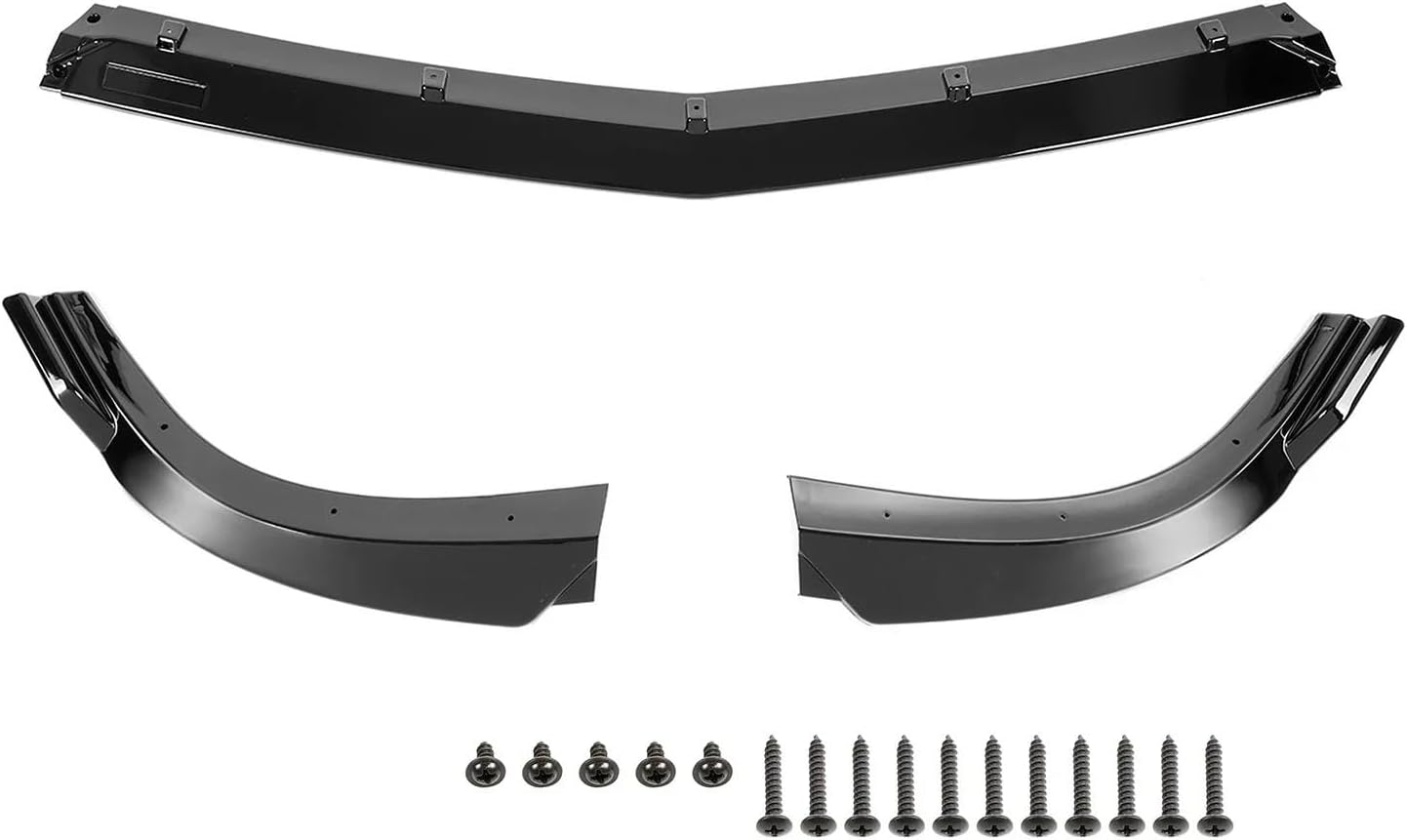 Car Front Bumper Lip Splitter Spoiler Bumper Guard Compatible for Benz Sport W204 C200 C250 C300 2012-2014 Sport(Carbon Fiber)