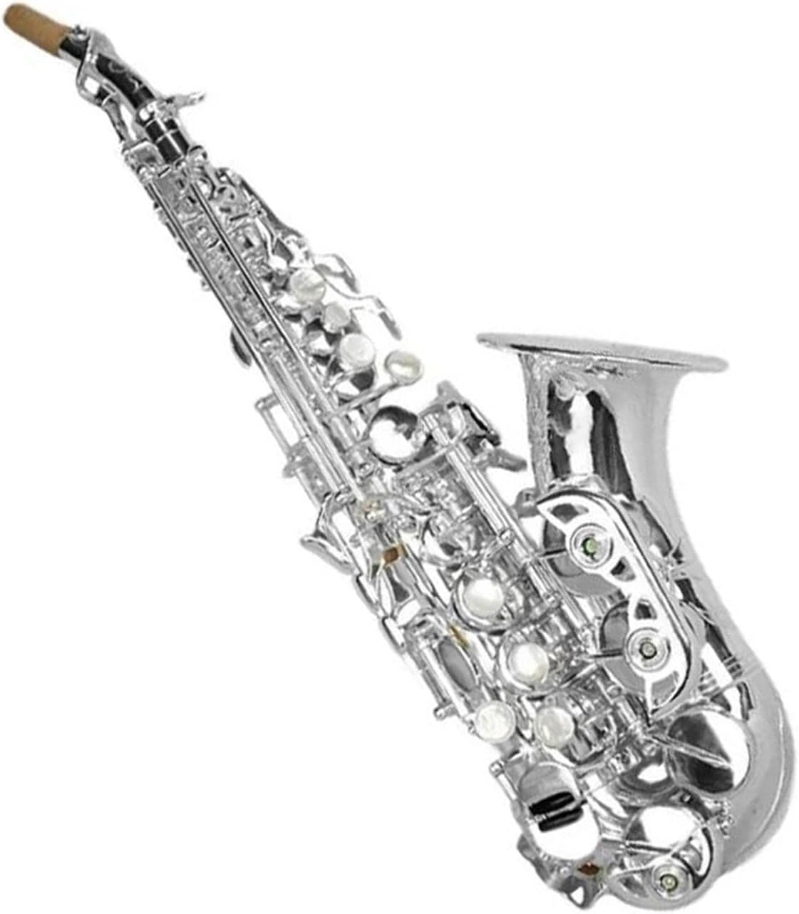Bb Treble Saxophone Silver Plated Body Material Brass Professional Woodwind Instrument B Flat