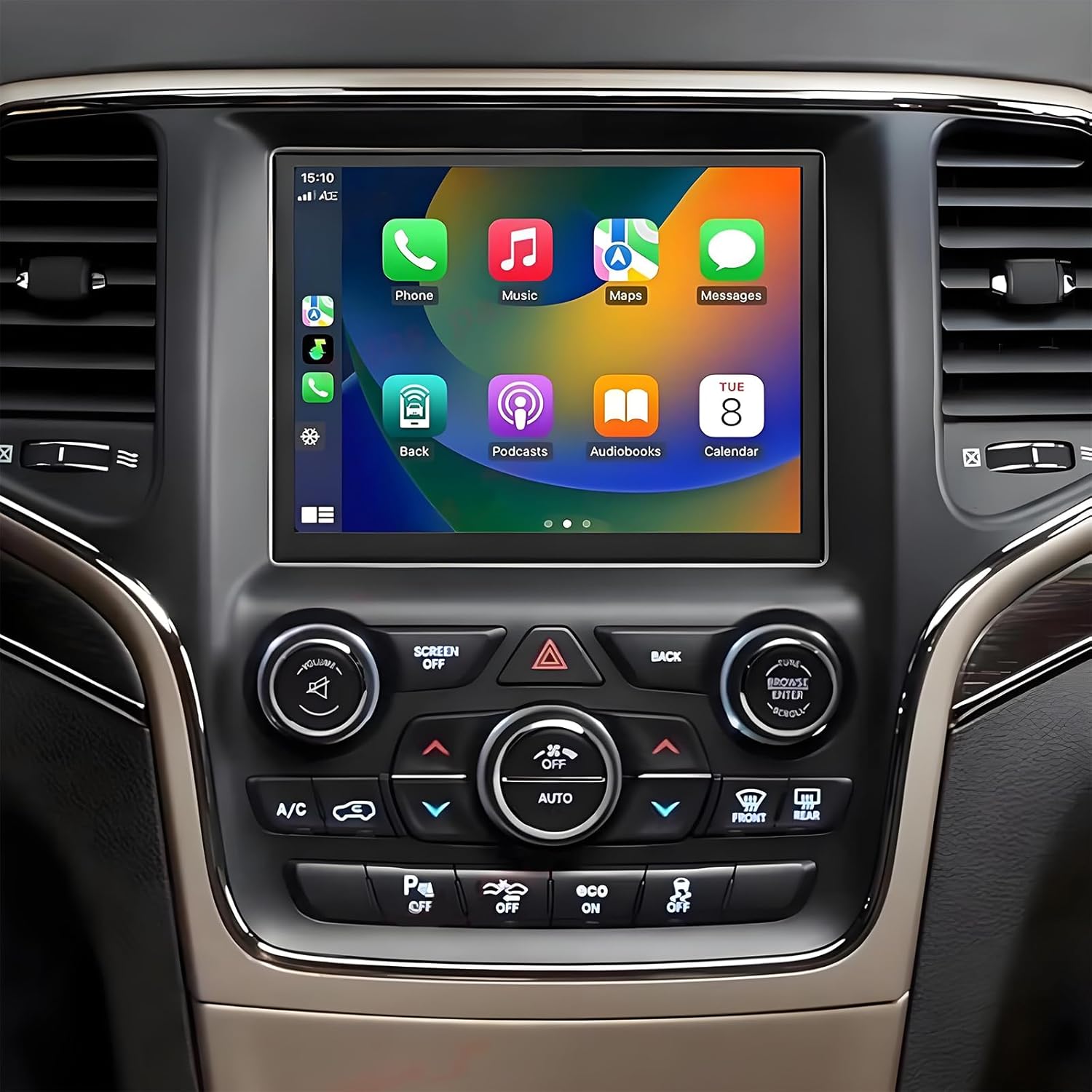 PHEZEN 8.4 inch Touchscreen Car Stereo Fit for Jeep Grand Cherokee 2014-2021, Android 14 Double Din Car Radio with Carplay & Android Auto in-Dash Navigation BT Mirror Link WiFi Backup Camera 2+32G