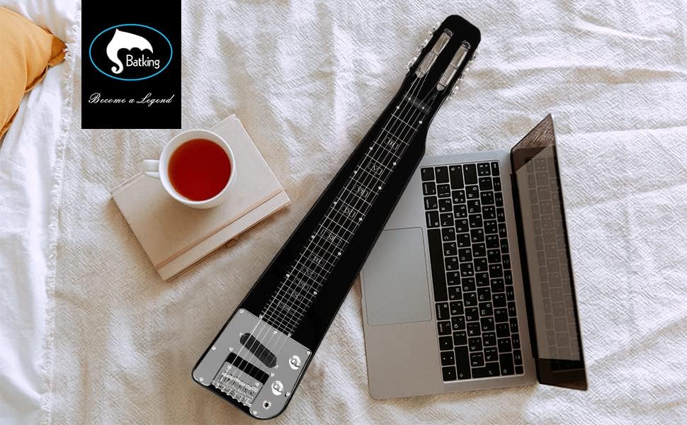6 STRING BLACK ELECTRIC LAP STEEL GUITAR…