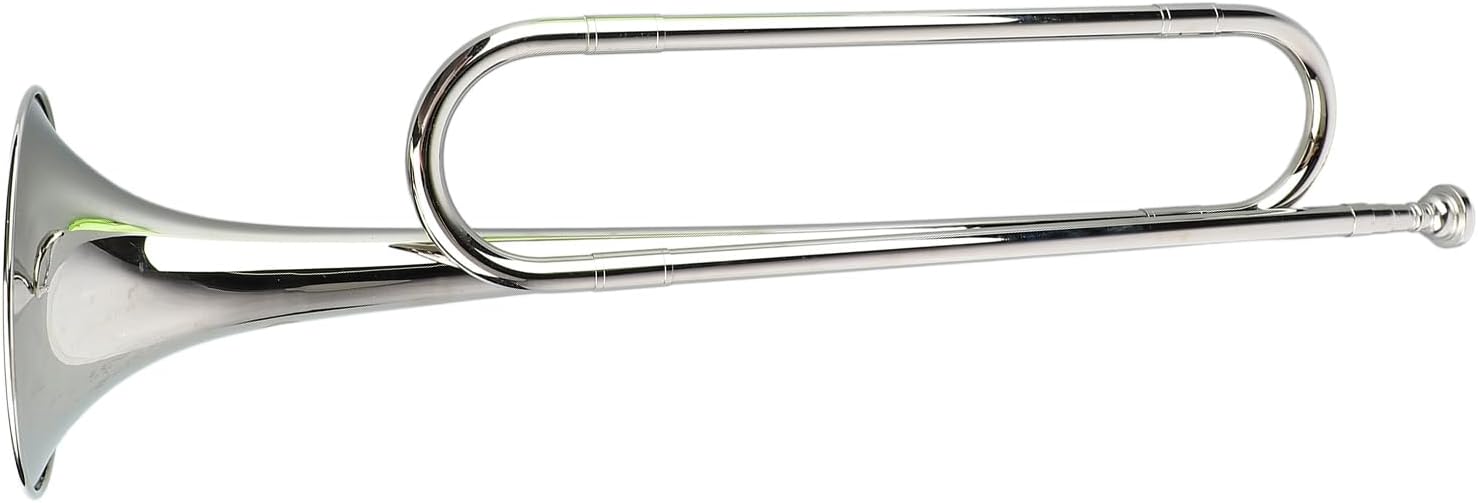 Pilipane B Flat Bugle Brass Retro Standard Trumpet Musical Instrument for School Band Cavalry Orchestra Brass Material Easy to Play Versatile for Beginners Professionals