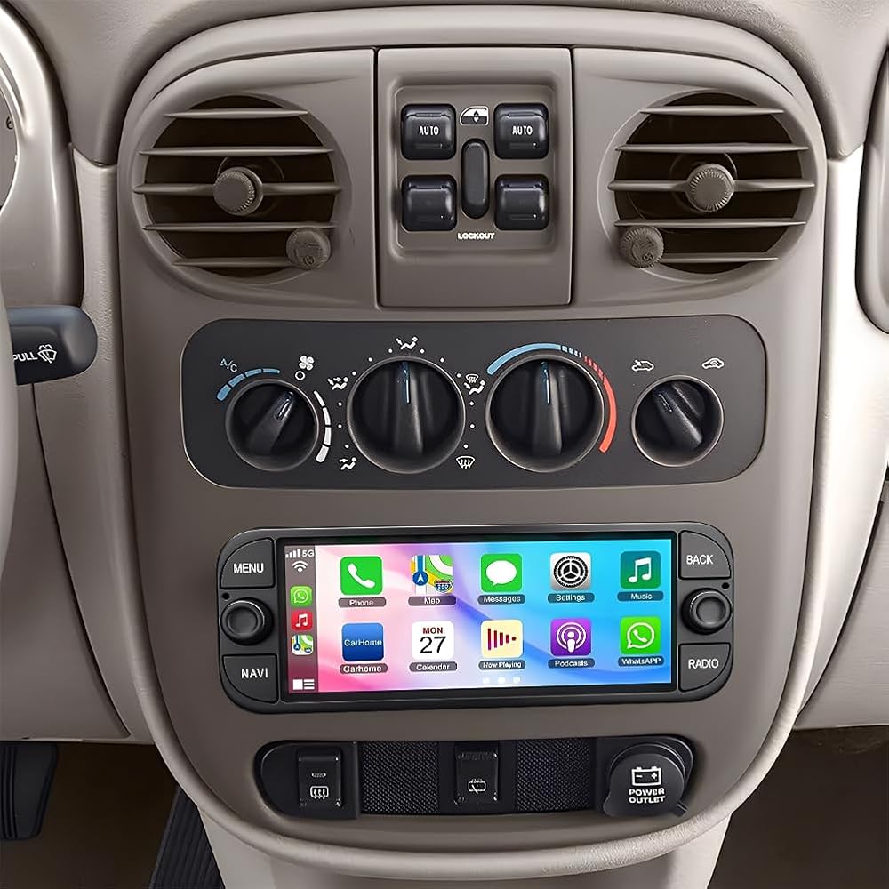 Double Din Car Stereo Radio for Chrysler PT Cruiser 2003 2004 2005,Android 13 6.86 inch Touch Screen Head Unit Car Stereo w/Wireless Carplay Android Auto GPS Bluetooth WiFi FM RDS DSP Backup Camera