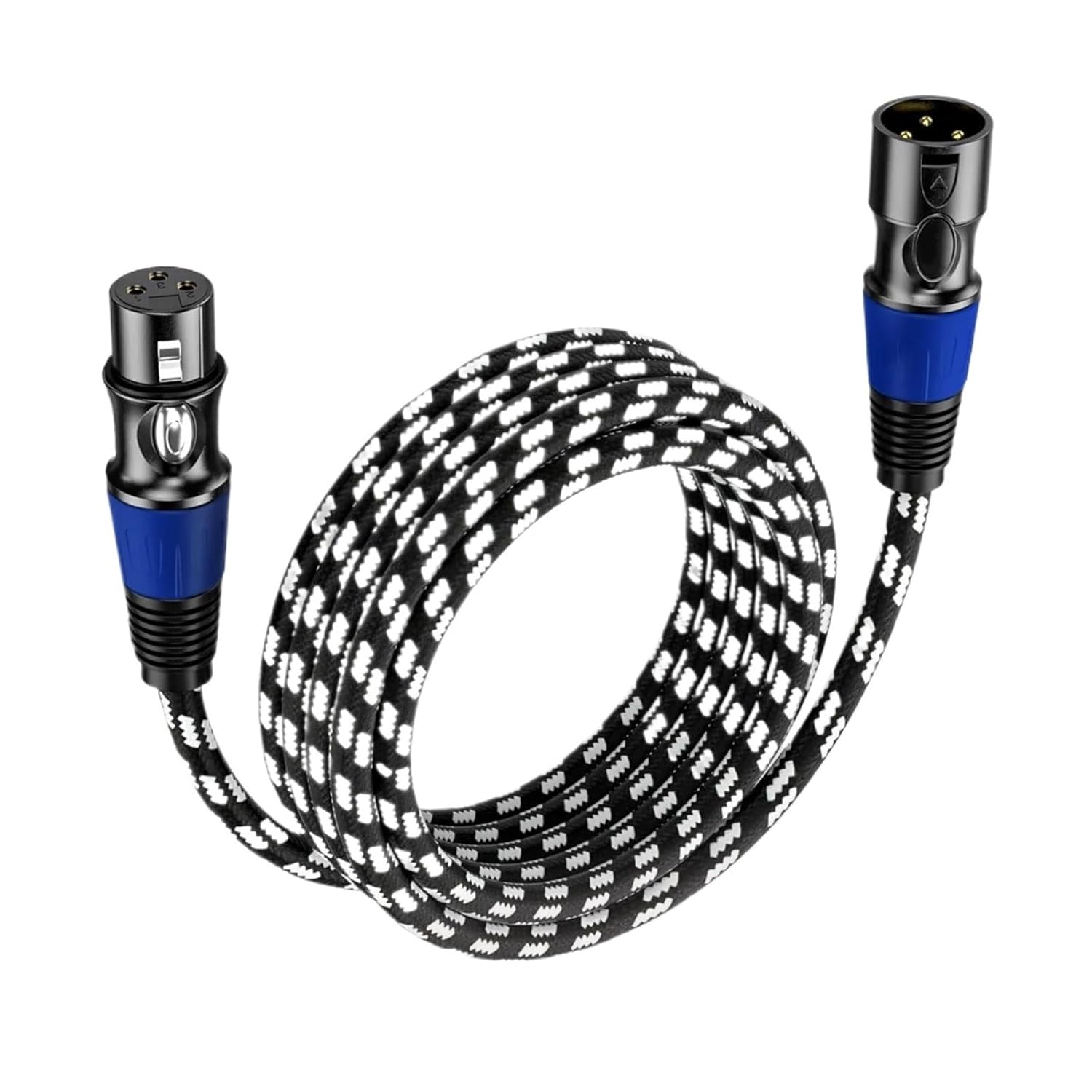 XLR Cables 3-Pin XLR Male to Female Balanced Microphone Cable Gold Plated Speaker Cable for Mixer Amplifiers Record Etc(Blue)