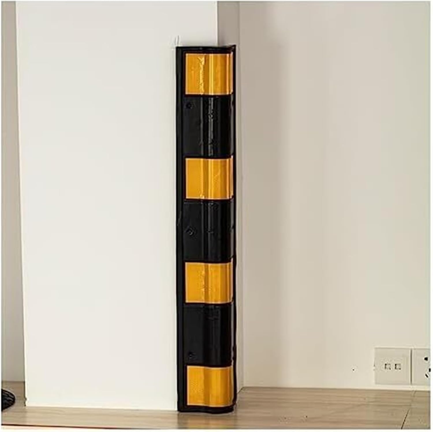 Garage Wall Protector,Car Parking Protector,Arc Parking Rubber Column with Reflective Strip,1cm Thick Workshops Garages Wall Corner Guards,4 Sizes (Color : Yellow, Size : 5pcs-80cm) (Color : Yello