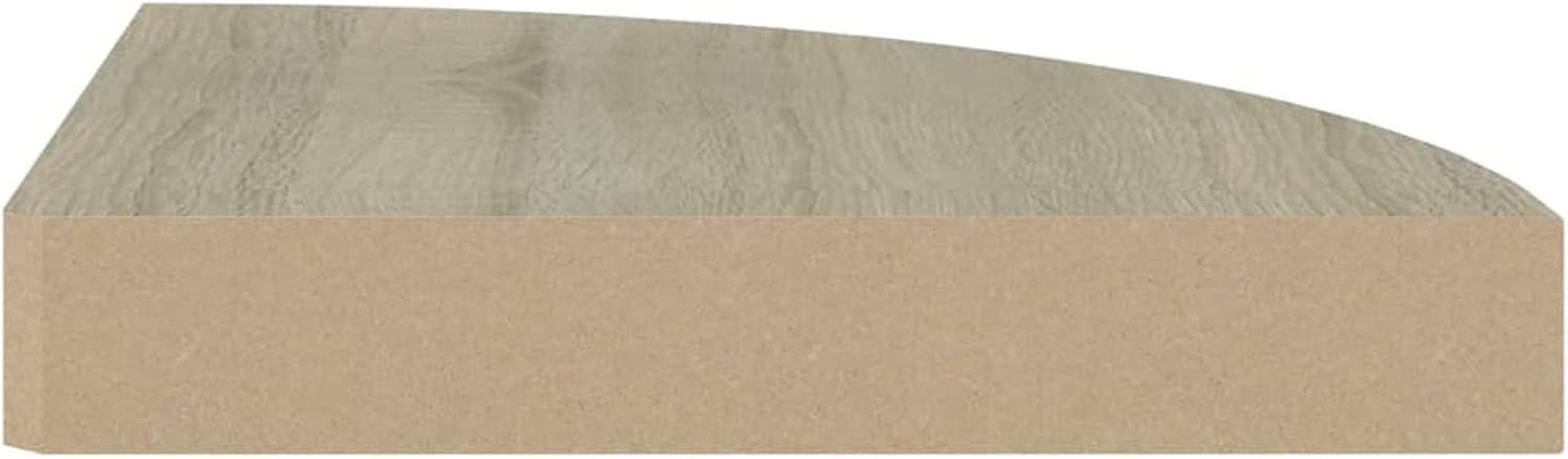 4 Pcs Floating Corner Shelf Brown 9.8