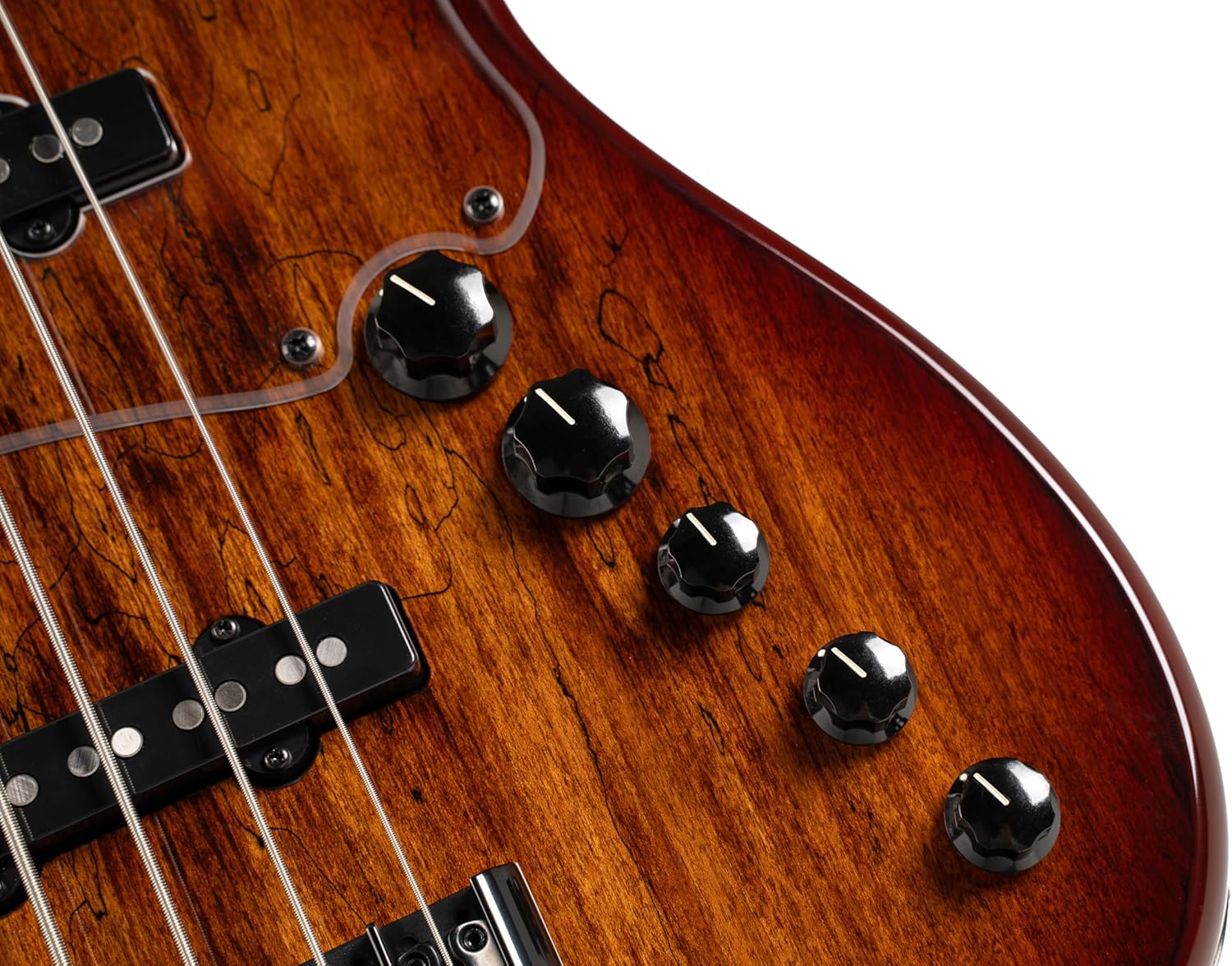 Cort GBFUSION5ABB GB Series Fusion 5 String Bass Guitar, Antique Brown Burst