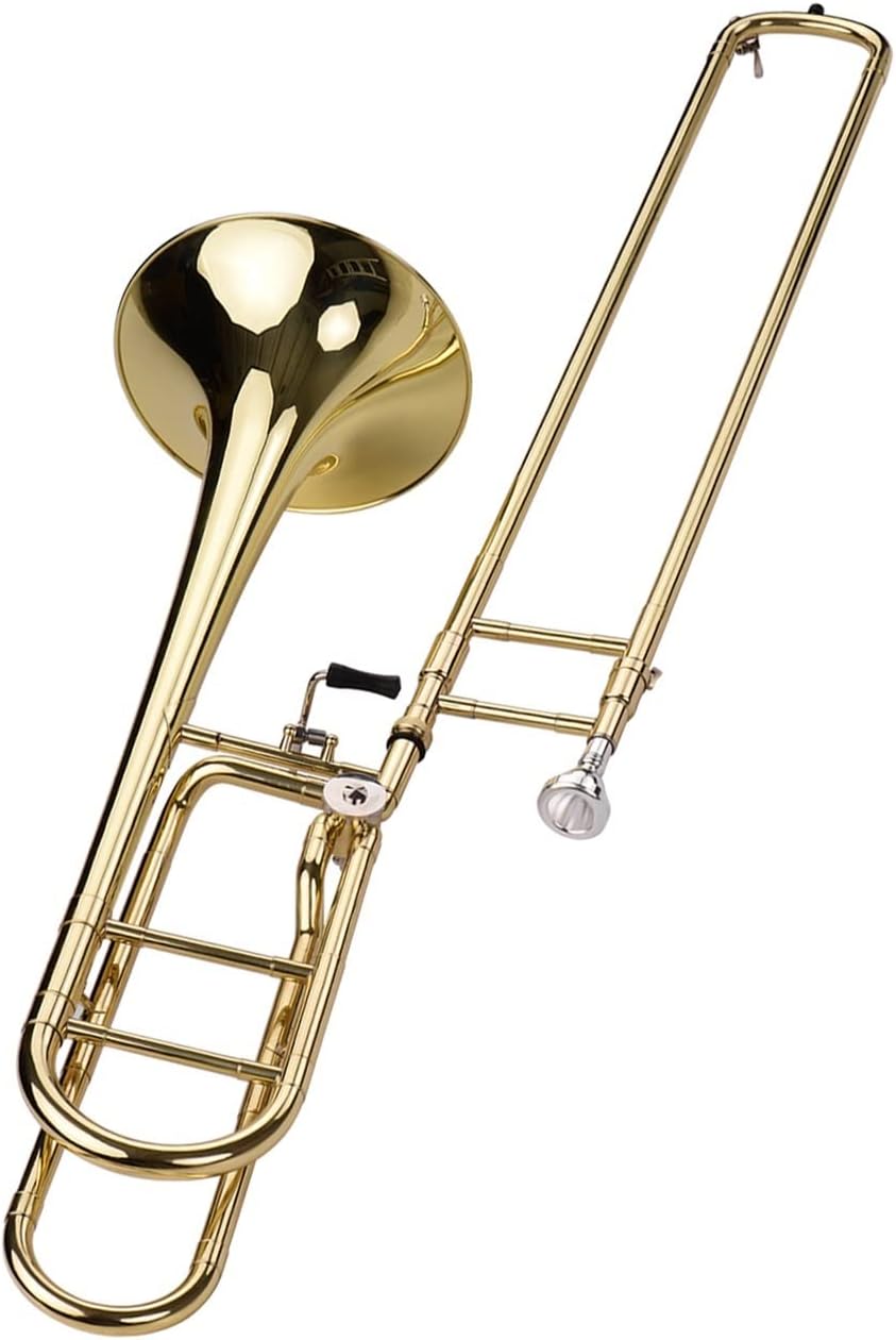 TSTS Intermediate Bb Flat Tenor Slide Trombone with F Trigger Beginner Trombone