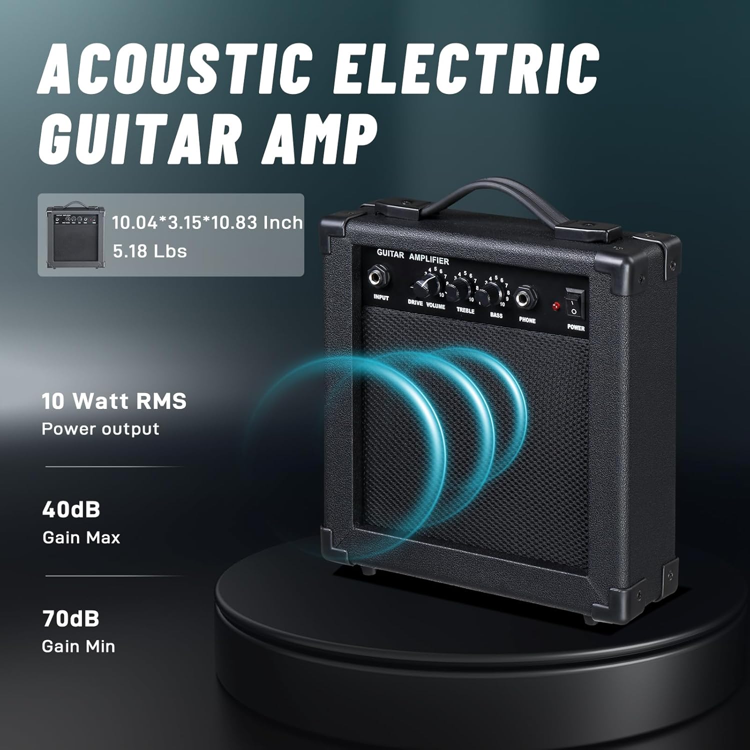 Ktaxon Full-Size Cutaway Acoustic Electric Guitar, 41 Inch Basswood Body Beginner Guitars Kit with 15W Amp, Extra Strings & Capo Includes All Accessories (Black)