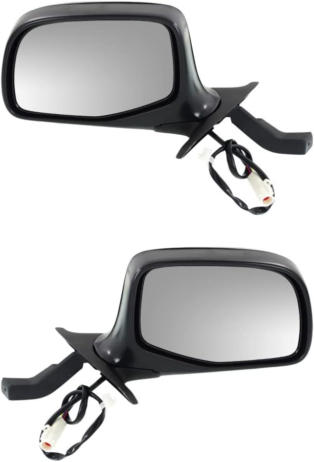 For Ford F53/F59 1992-1997 Door Mirror Driver and Passenger Side | Pair | Power | Non-Heated | Manual Folding | Paddle Style | Chrome | Replacement For F5TZ17683BA, F7TZ17682BAA | FO1320124, FO1321124