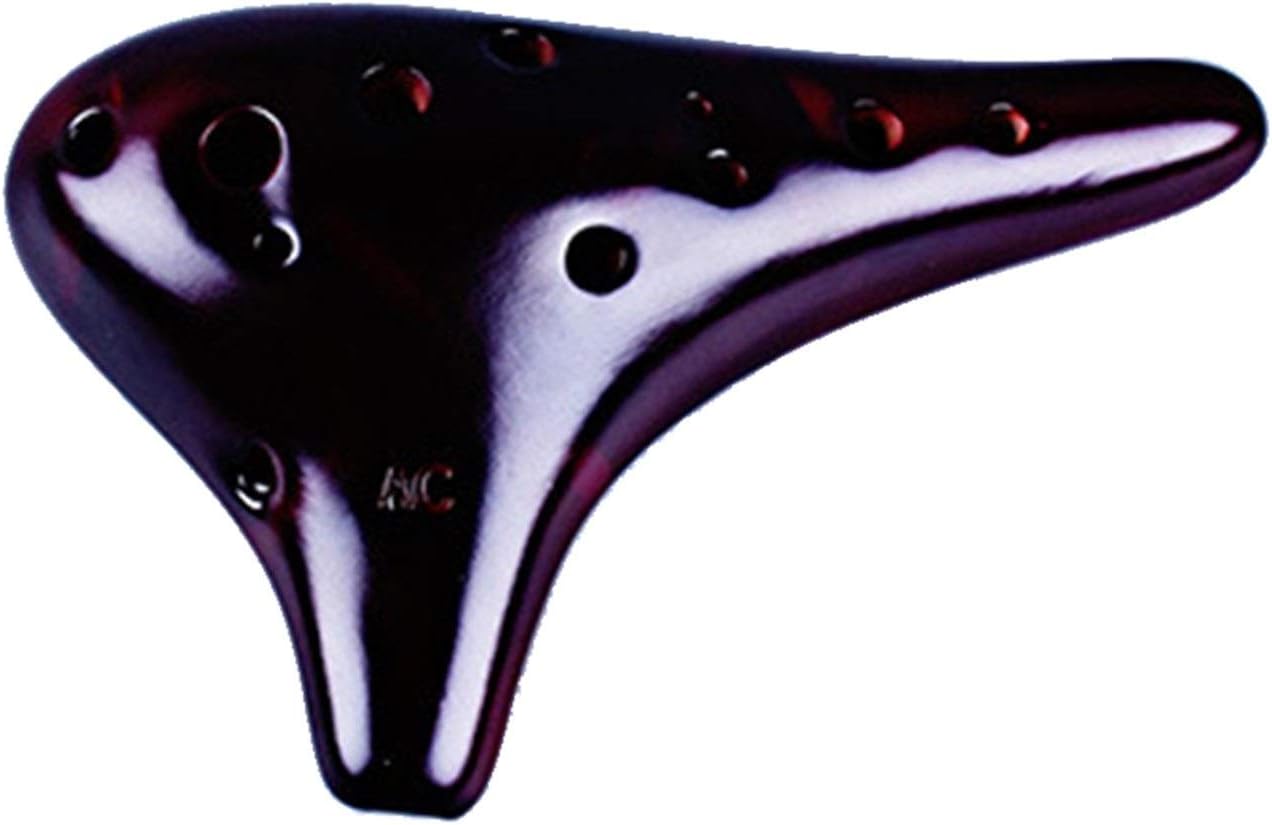 12 Holes Porcelain Alto C Flute Professional Smoked Burn Gifts Musical Instrument Ceramic Ocarina Woodwind(2)