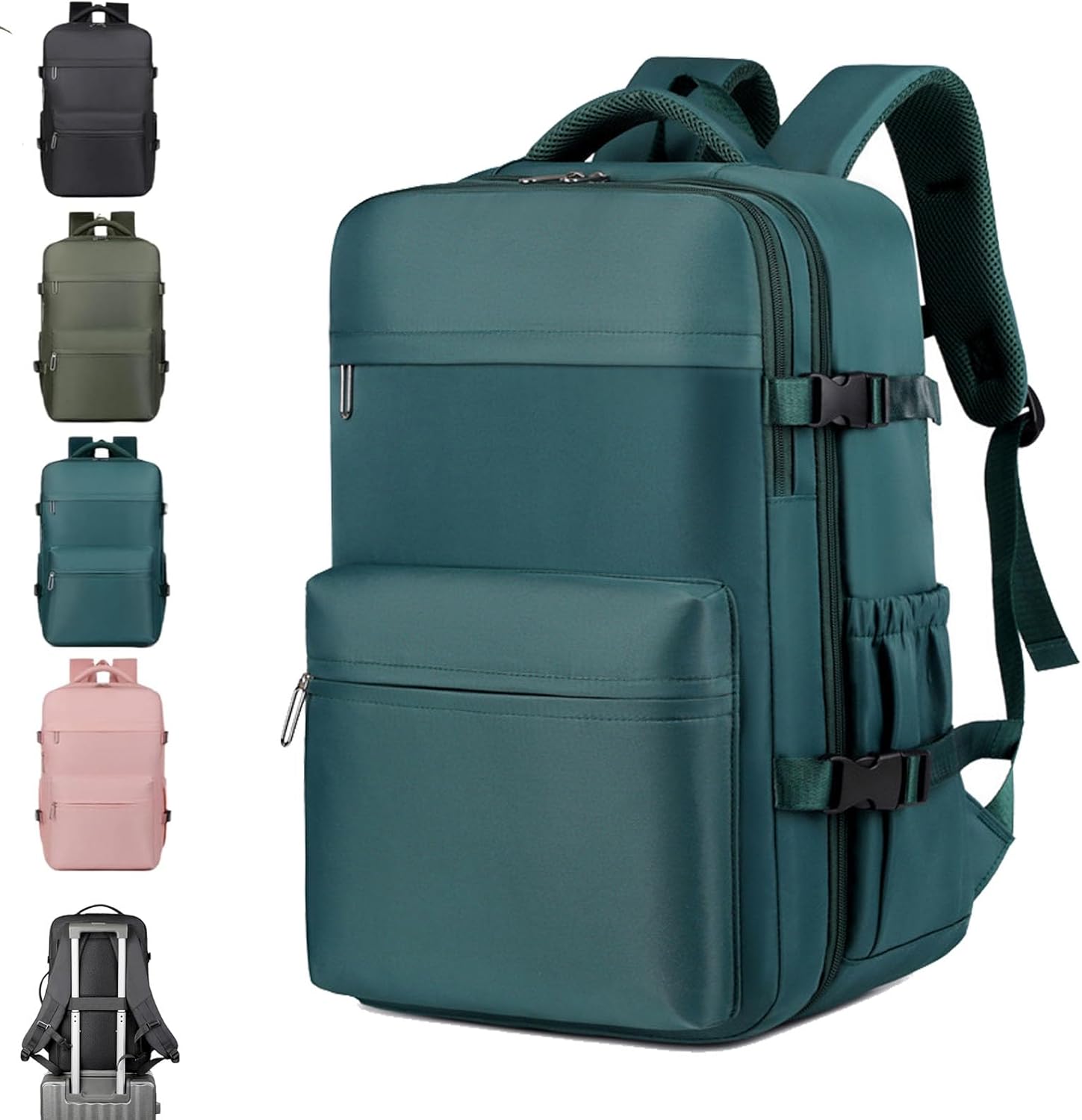 Vacuum Backpack, Large Travel Backpack with Removable Vacuum Compression & Electric Pump, Wet and Dry Separation (Navy Blue)