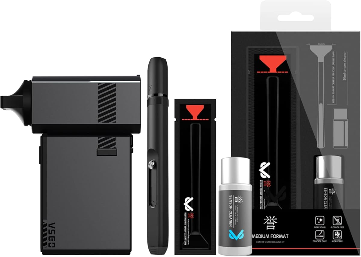VSGO Electronic Air Blower V-P01E Professional Lens Cleaning Pen Lens Brush and VS-S04E Camera Sensor Cleaning Kit