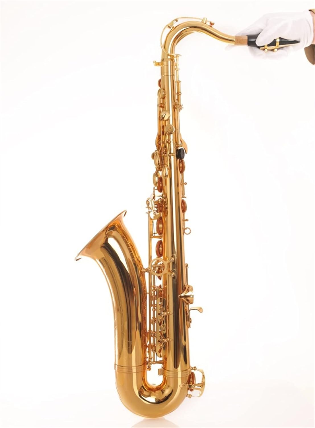 Professional Saxophone B Flat Tenor Saxophone/Wind Instrument Electrophoresis Golden Saxophone is Suitable for Beginner Bands Brass Sax Beginners Kit