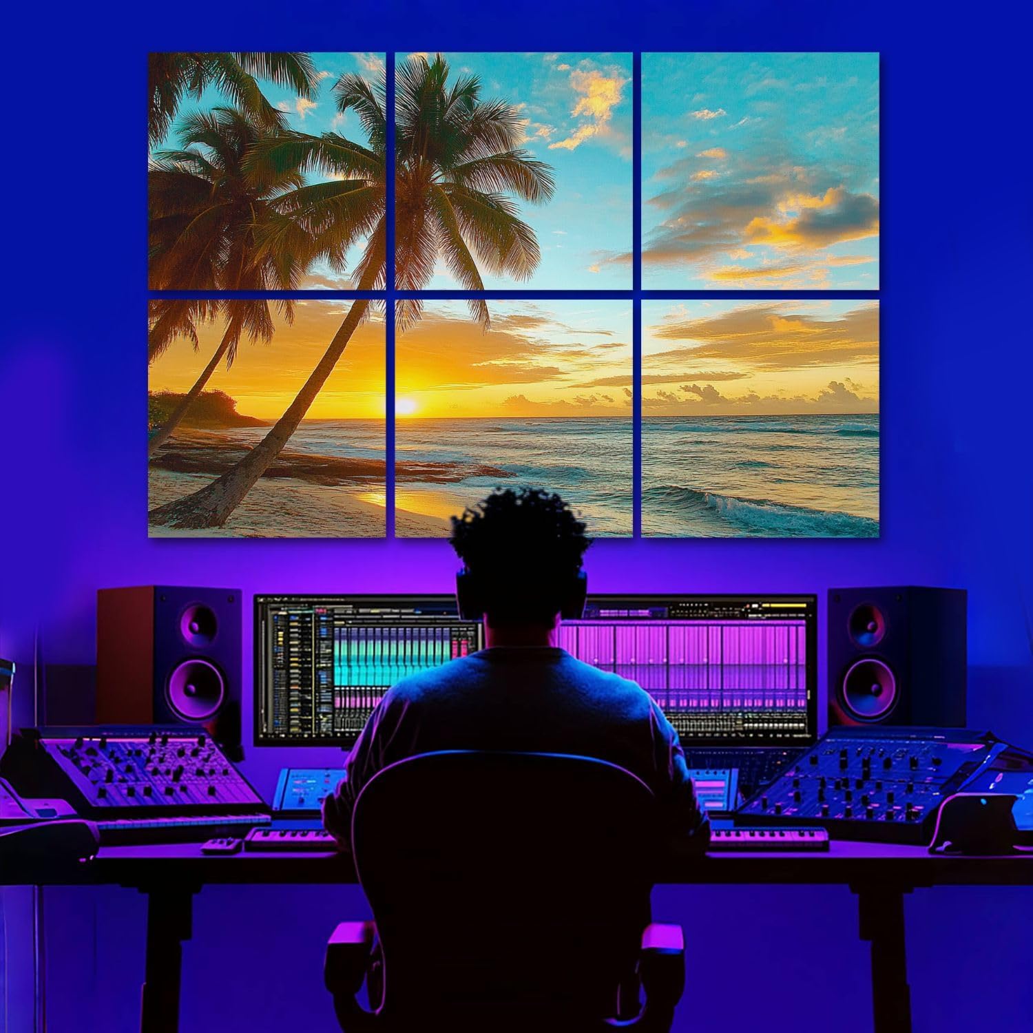 6 Pack Art Acoustic Panels Barbados Sound Absorbing Panel 48