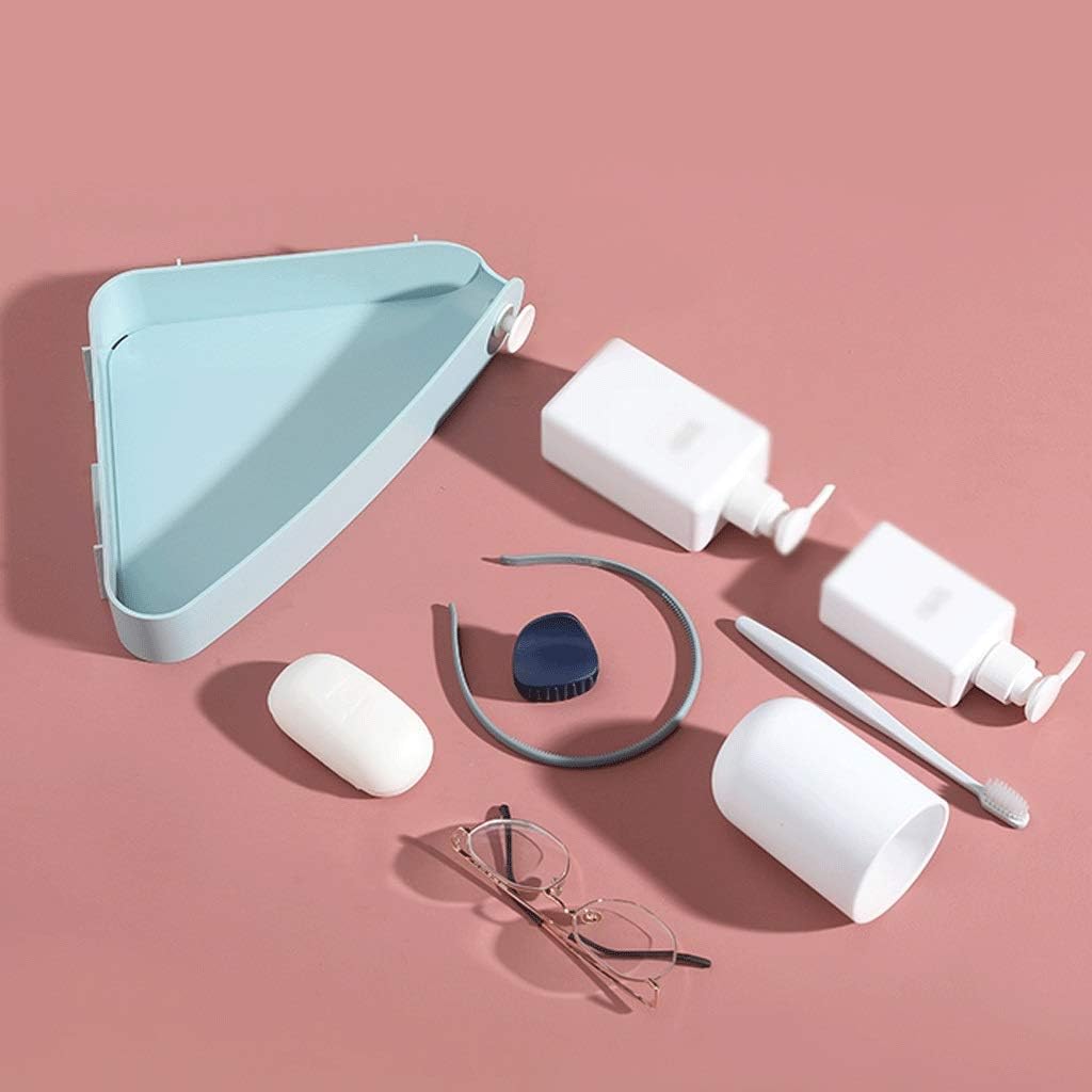 New Corner Shelf Triple-cornered Bathroom Wall Corner Mount Storage Holder Rack,Strong Suction Wall Mount Shelf Bathroom Kitchen Easy to Install