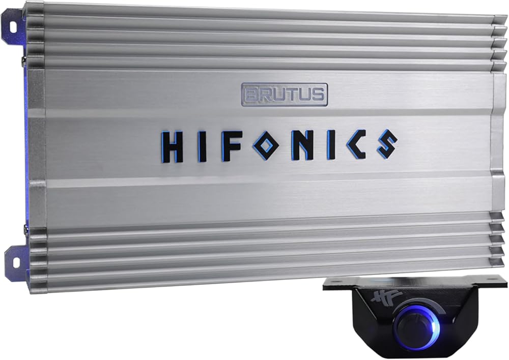 Hifonics BG-3300.1D Brutus Gamma Monoblock Super D Class 3300 Watt Car Audio Sound System Subwoofer Speaker Amp Amplifier with Bass Knob