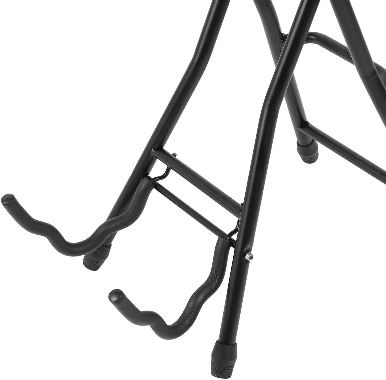 Walfront Foldable Guitar Stool Seat Bass Stool Comes with a Crossbar Guitar Chair Seat Built in Stand with EVA Foam Cradle for Studio