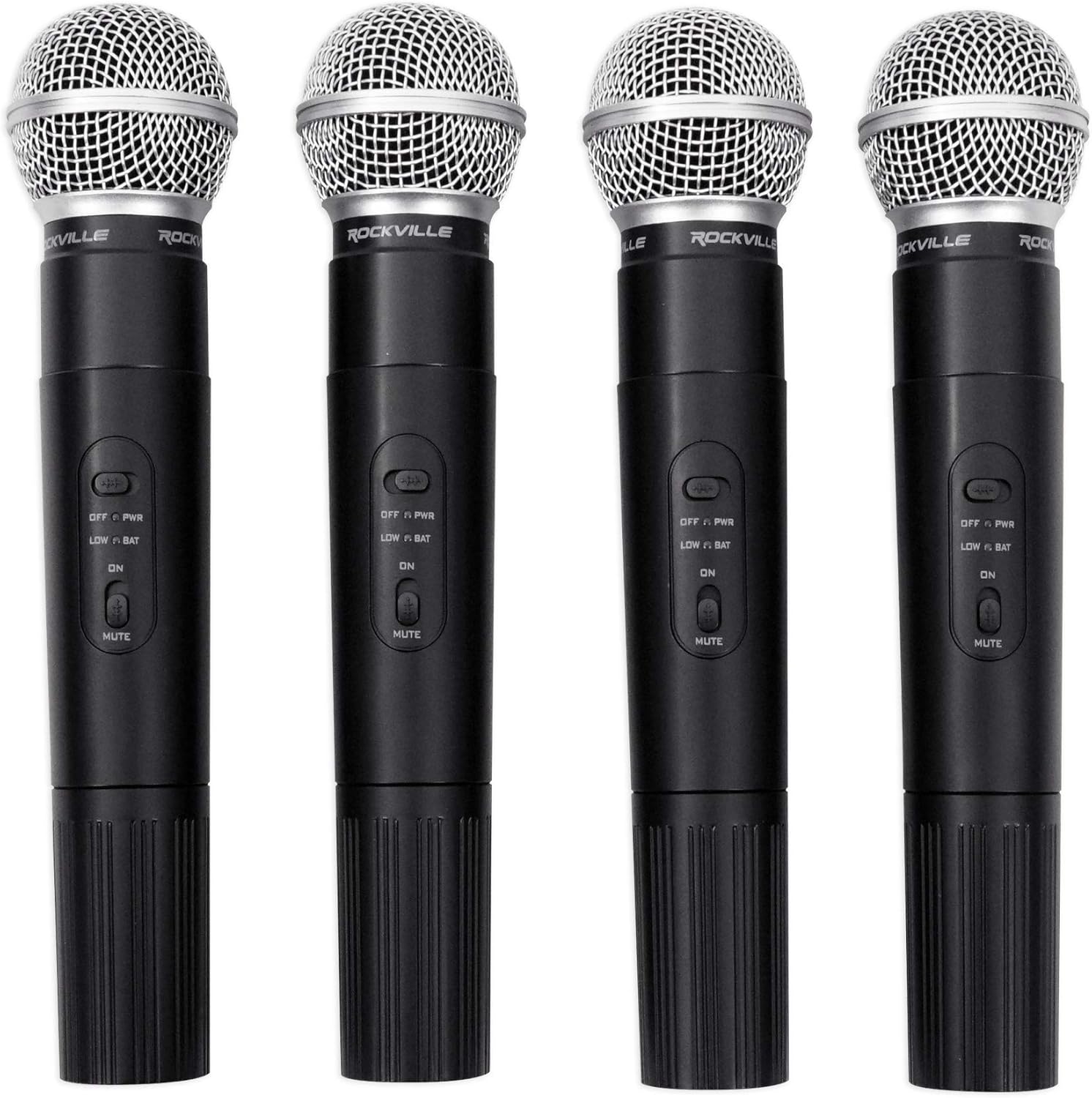 RockvilIe RWM4200VH (4) Wireless Handheld Microphones 4 Church Sound Systems