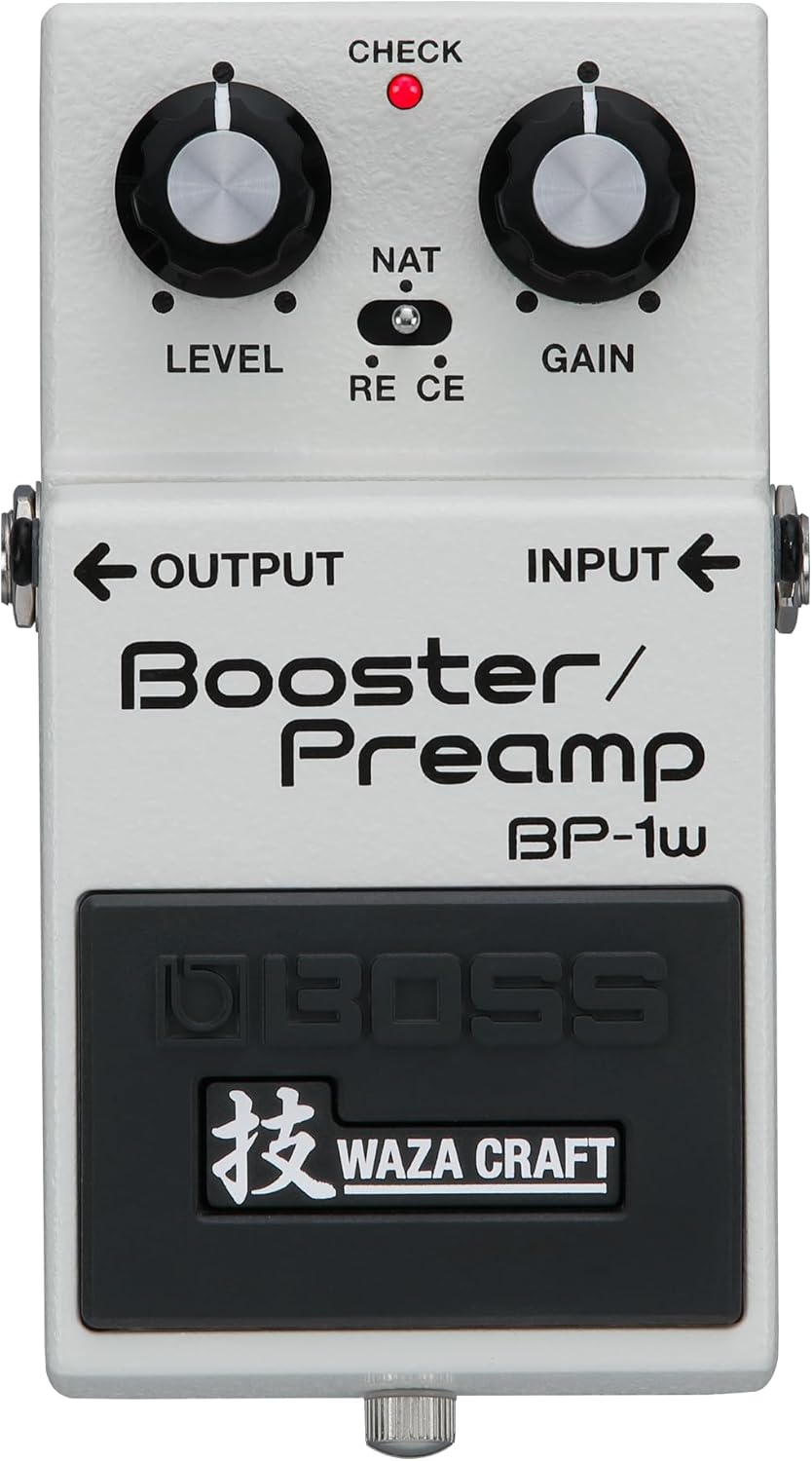BOSS BP-1W Booster/Preamp | Premium Waza Craft Guitar Effect Pedal with Analog Circuitry | Vintage Sounds from the BOSS CE-1 Chorus Ensemble & Roland RE-201 Space Echo | Standard & Vintage Buffer