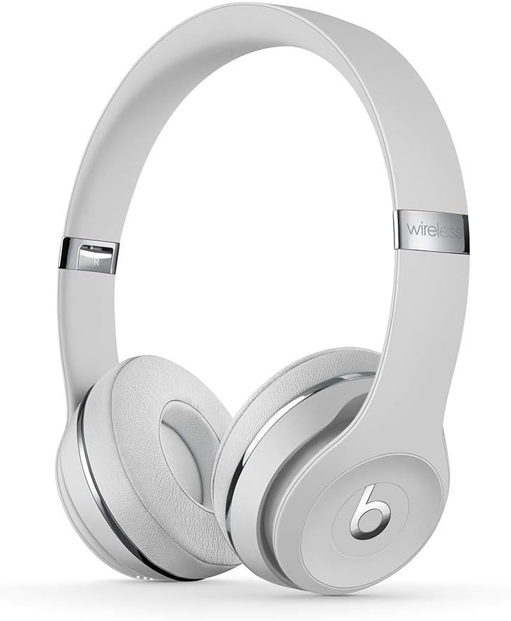 Beats Solo3 Wireless On-Ear Headphones - Apple W1 Headphone Chip, Class 1 Bluetooth, 40 Hours of Listening Time, Built-in Microphone - Satin Silver (Latest Model)