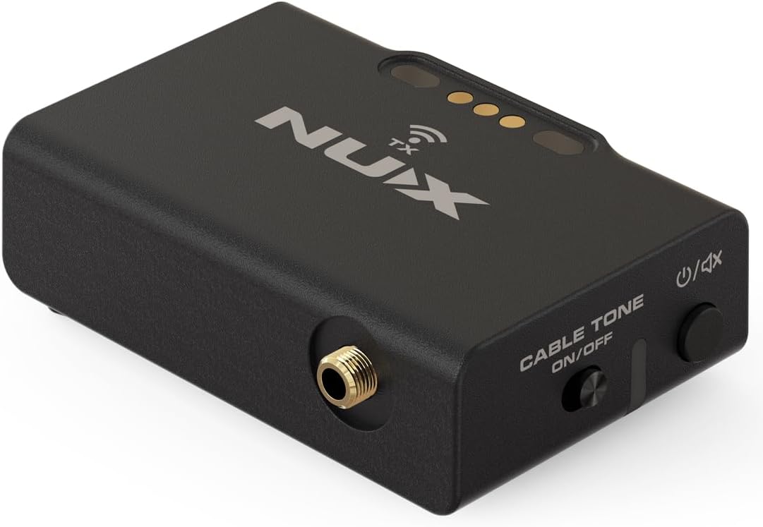 NUX B-8 Wireless System for Guitar, Bass, Various Instruments with Electronic Pickups. Built in Booster/Tuner. Wireless Solution for Gigging, Home Playing
