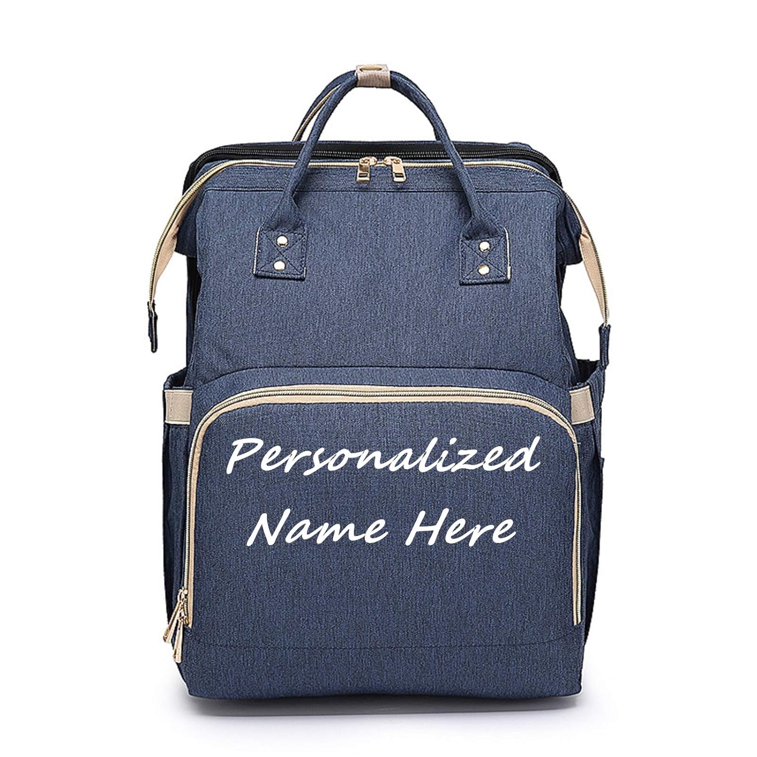 Personalized Diaper Bag with Name Embroidered Mommy Bag Backpack X-Large Foldable Stretchable