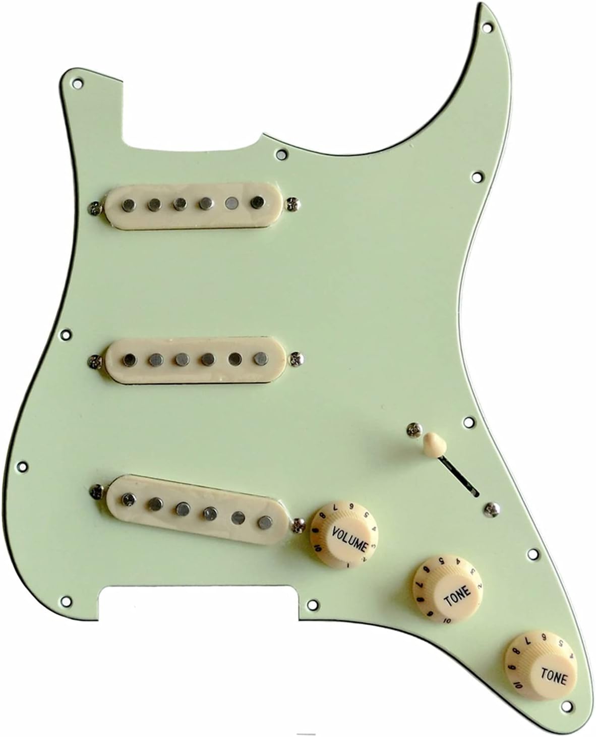 Pickguard Pre-Wired Electric Guitar Accessories Full line Assembly Retro Green Guitar Panel SSS Alnico SQ Pickup for Stratocaster