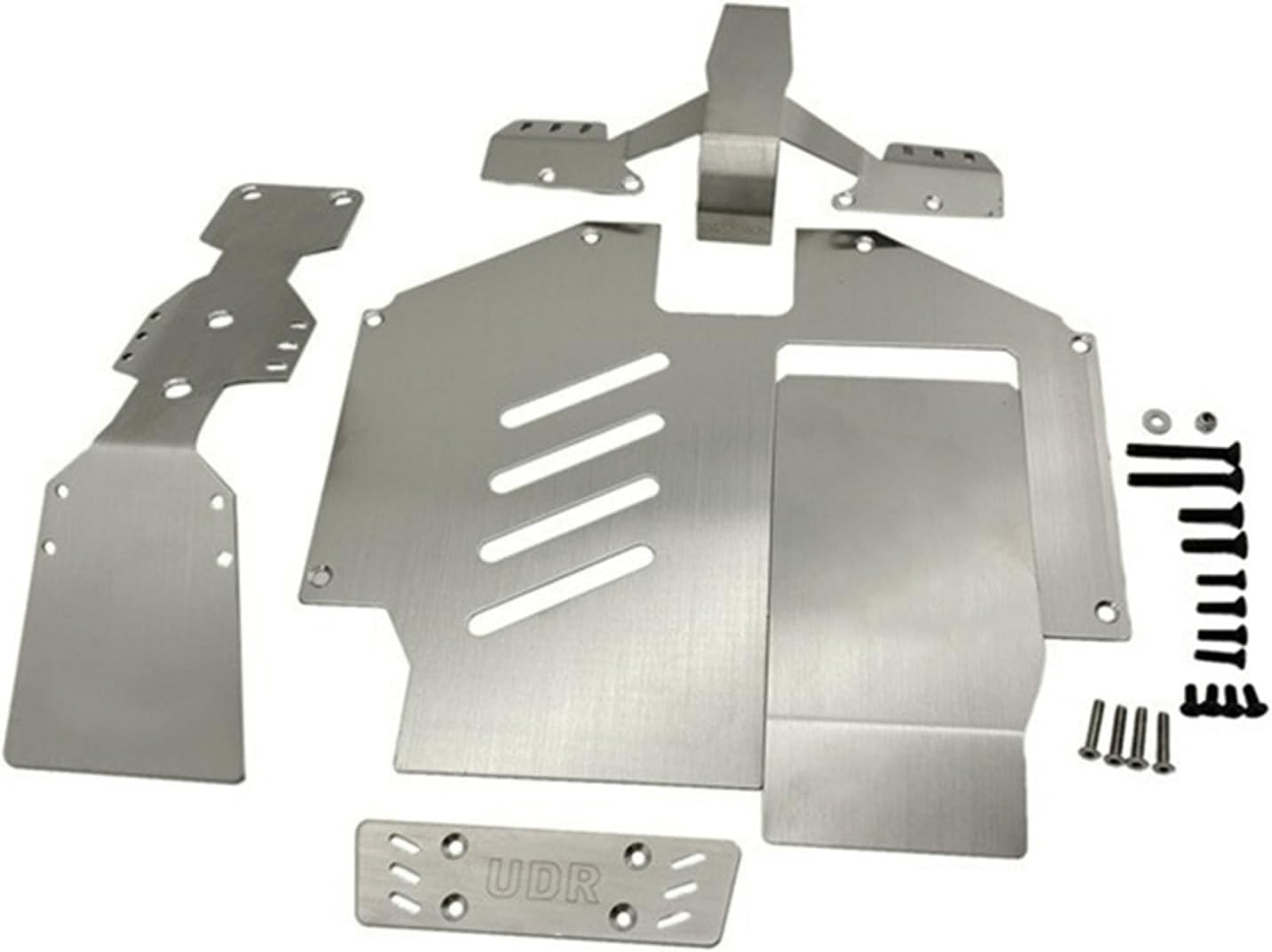 Stainless Steel Chassis Armor Protection Protector Skid Plate for Traxxas Unlimited Desert Racer UDR 1/7 RC Car Upgrade Parts, daishengbaihuo524gs