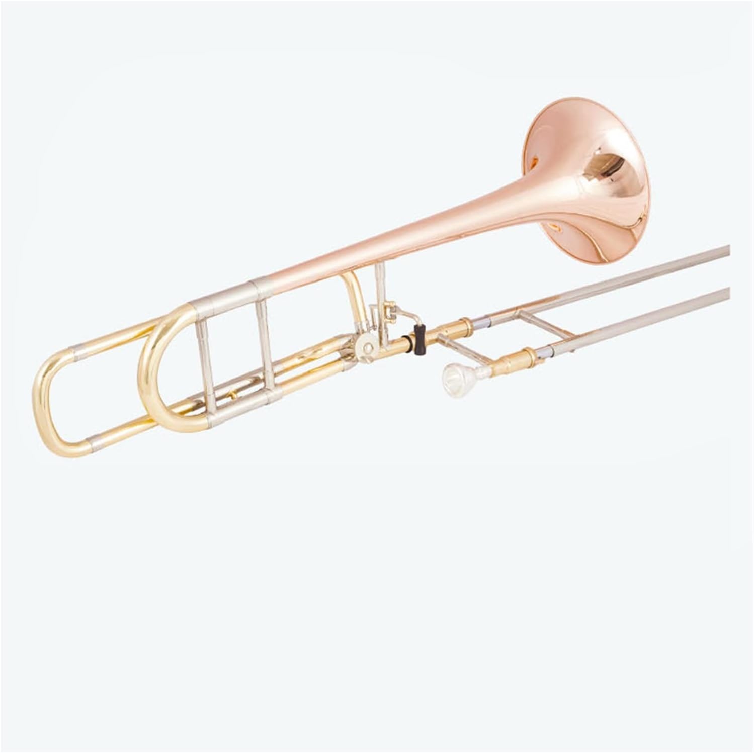 FLFL Student Trombone B to F Tenor Trombone Big Bell Mouth Gold Copper Phosphor Bronze Copper-Nickel Alloy Musical Instrument (Color : Phosphor Bronze)