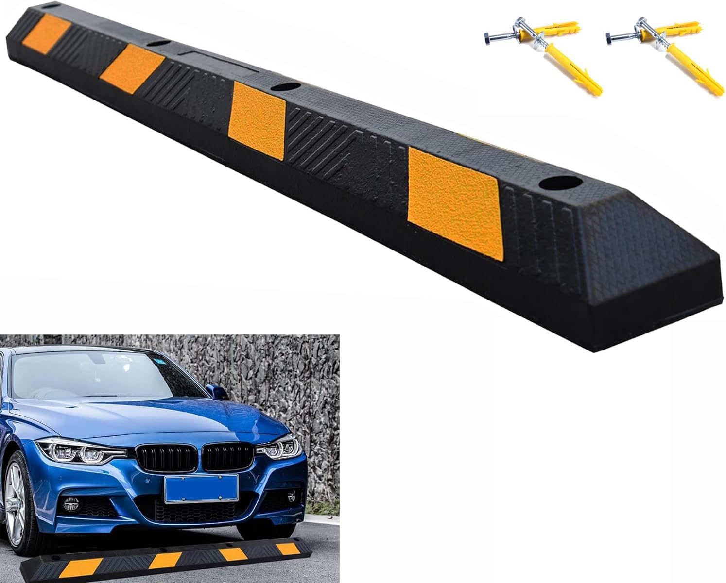 BESEA 1pcs Curb Parking Stoppers for Garage Bumpers Parking car - 72