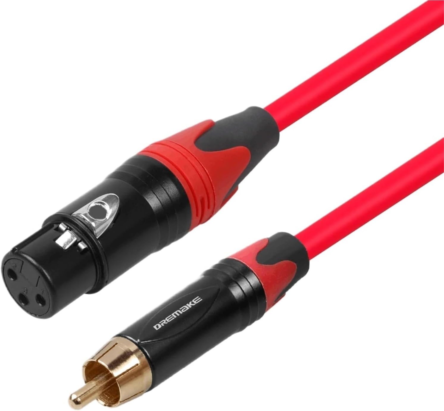 Unbalanced to XLR Audio Interconnect Cable 3-Pin Male RCA Speaker for AV receiver Amplifier(Red-Female)