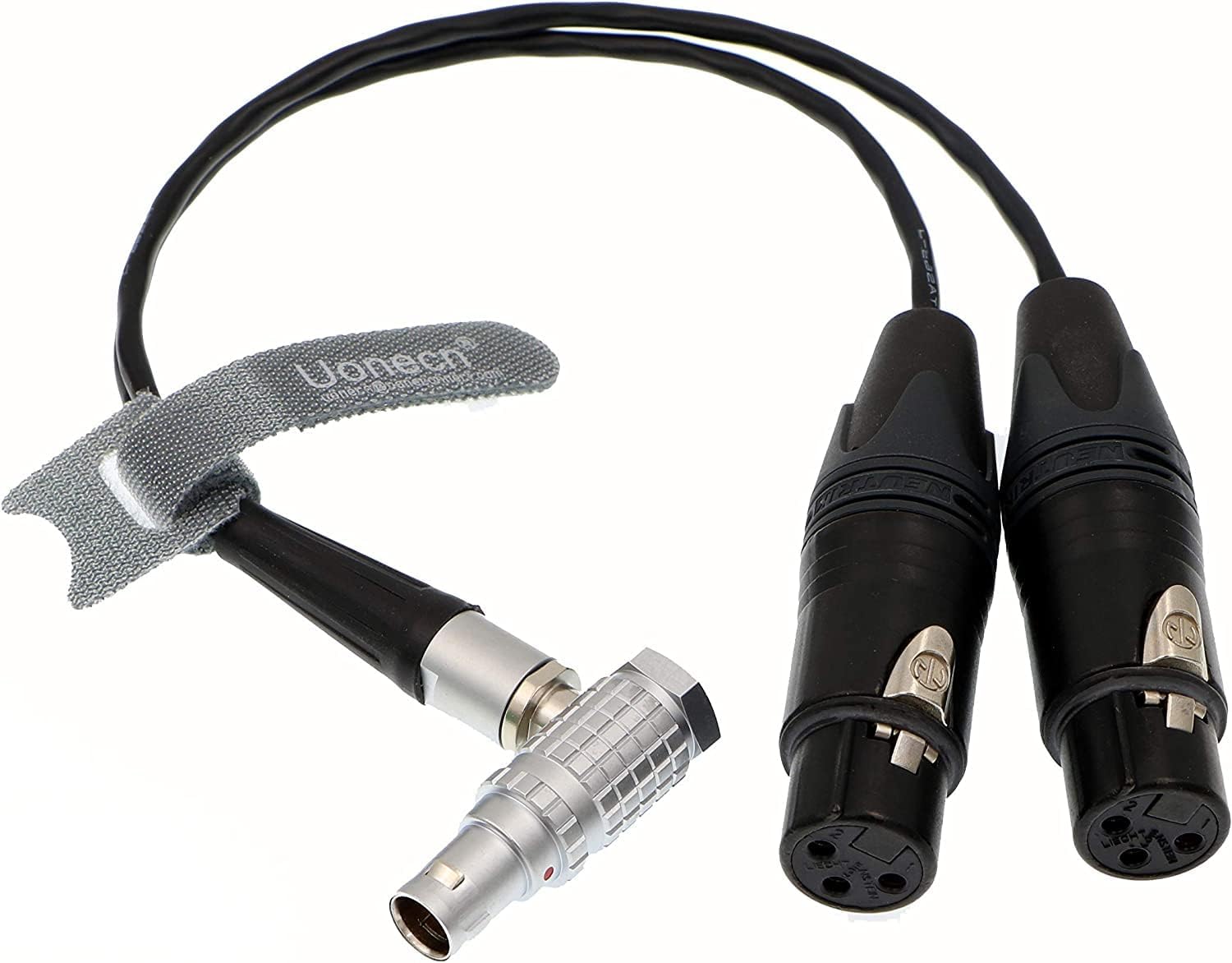 Uonecn 10 Pin to Dual XLR 3 Pin Female Plug Breakout Cable for Atomos Audio Splitter Cable for Shogun Monitor Recorder 30cm