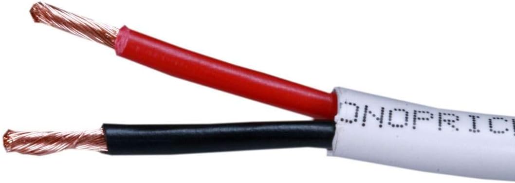Monoprice 100ft 14AWG CL2 Rated 4-Conductor Loud Speaker Cable (For In-Wall Installation)