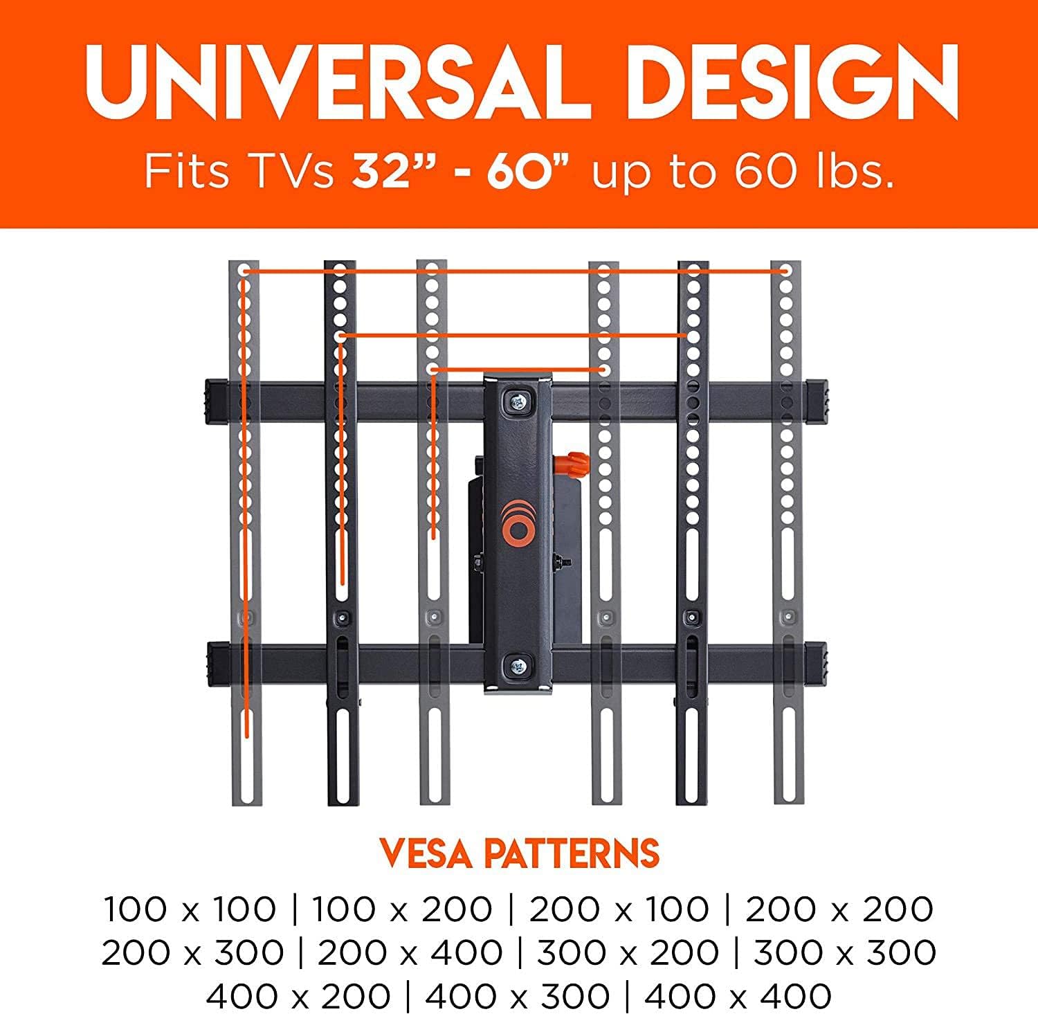 ECHOGEAR Swivel Full Motion TV Wall Mount & in-Wall Cable Management Kit - for TVs Up to 60