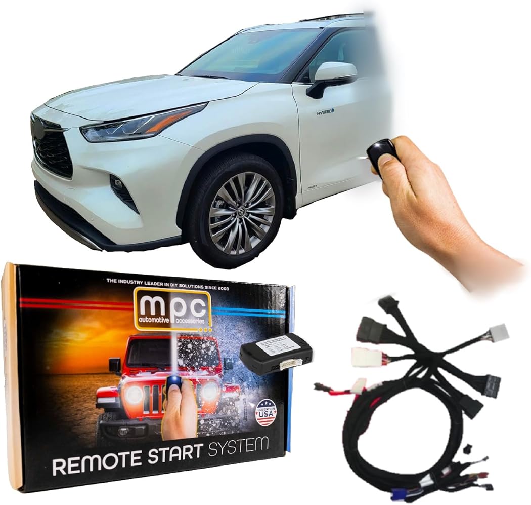 MPC Remote Start Kit Compatible with Toyota Highlander Hybrid 2020-2023 || Semi Plug and Play || Push to Start Only || Lock 3X to Start || USA Tech Support